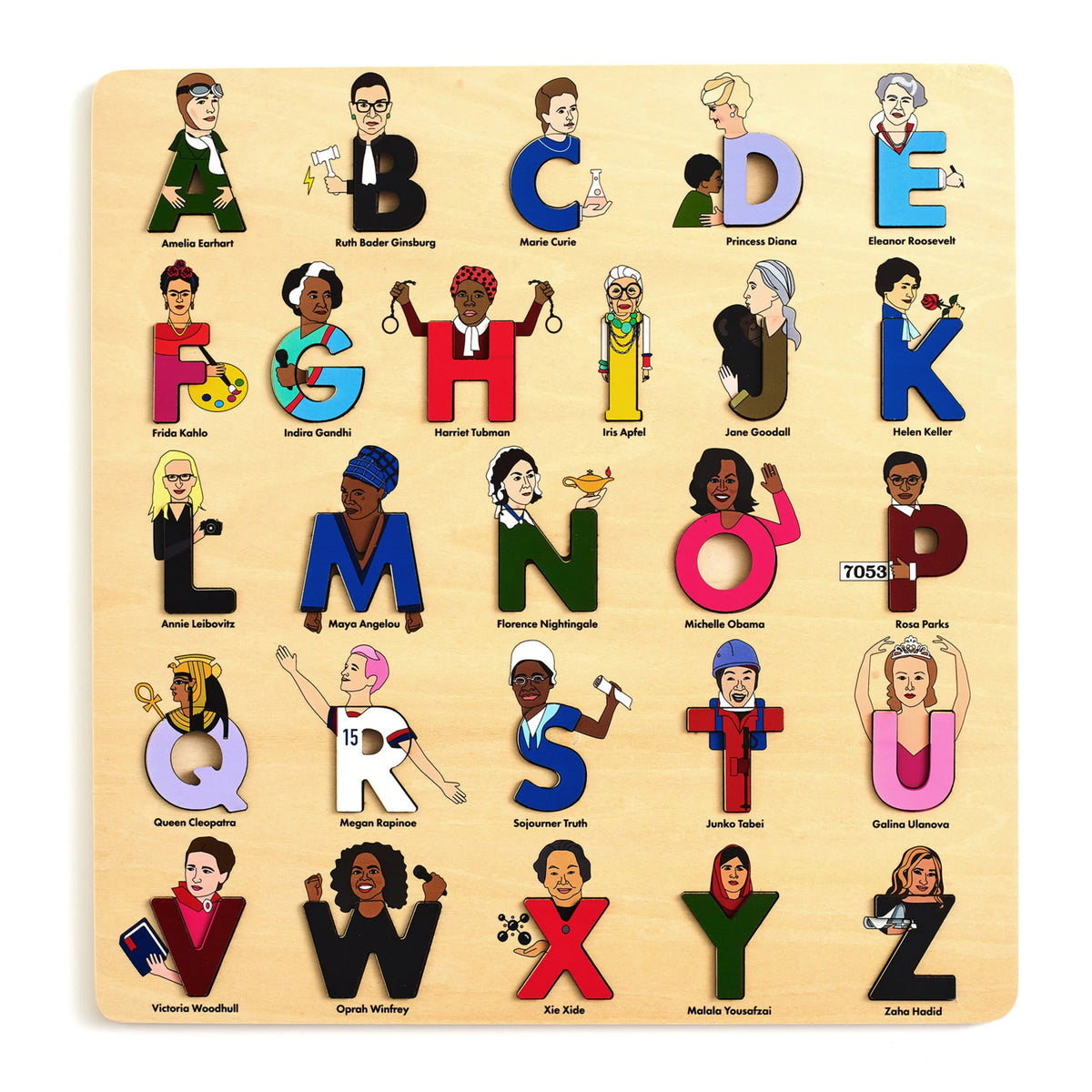 Cover image for Lady Legends Wooden Alphabet Puzzle ISBN 9781763753808