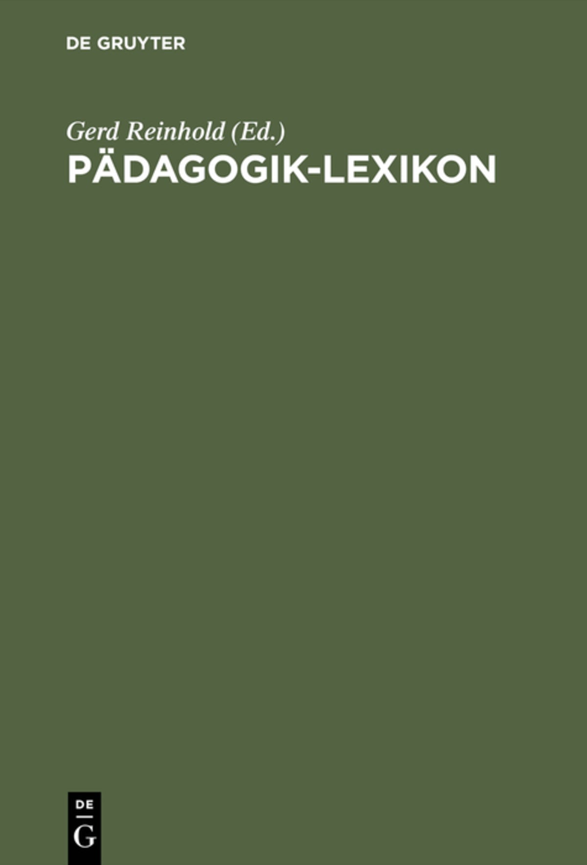 Cover image for Pädagogik-Lexikon ISBN 9783486227000