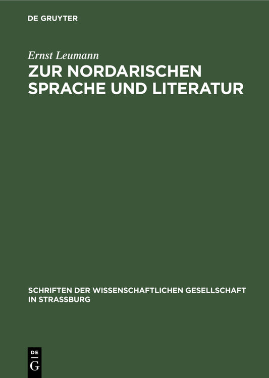 Zur nordarischen Sprache und Literatur