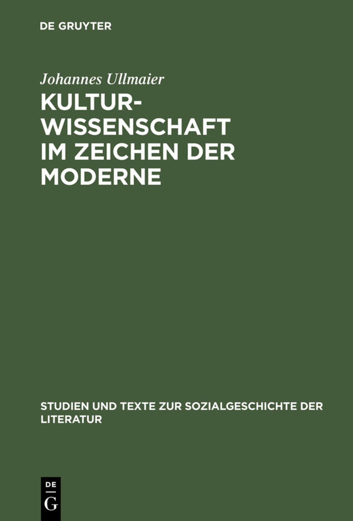 Kulturwissenschaft im Zeichen der Moderne