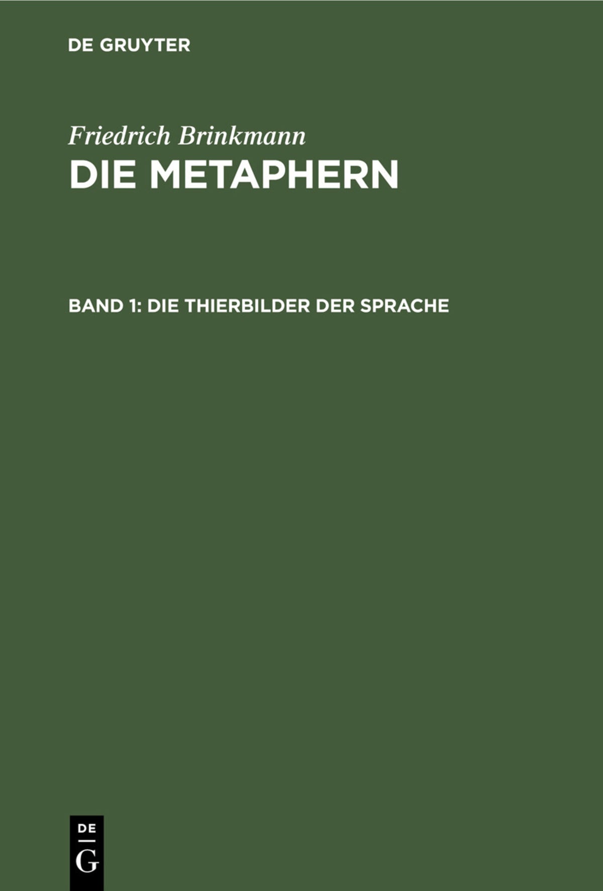 Die Thierbilder der Sprache