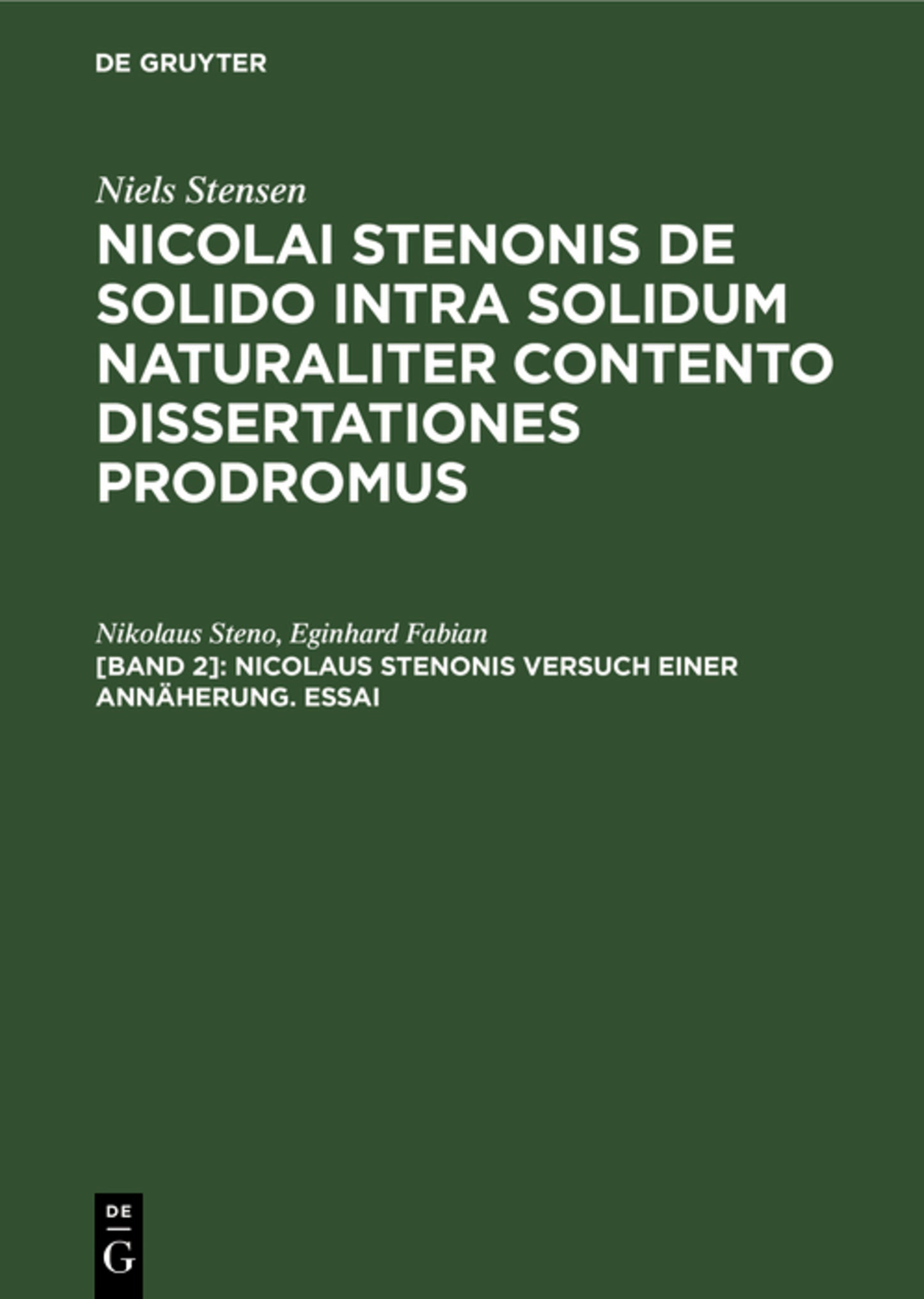 Nicolaus Stenonis Versuch einer Annäherung. Essai