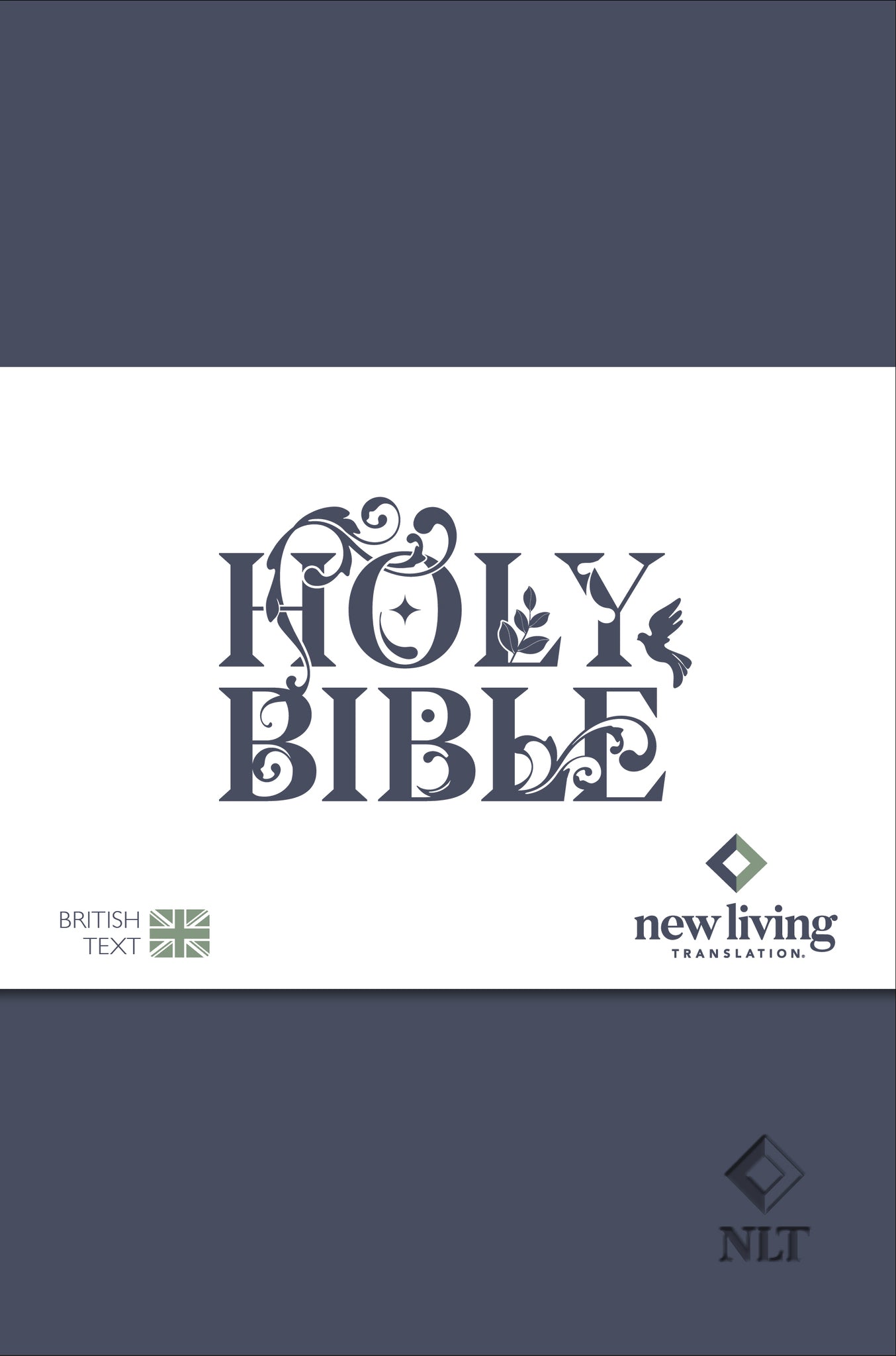 NLT Holy Bible, Navy Blue Flexiback, Leather-Feel, Debossed Detailing, British Text, NLT New Living Translation, Flexiback, Standard size