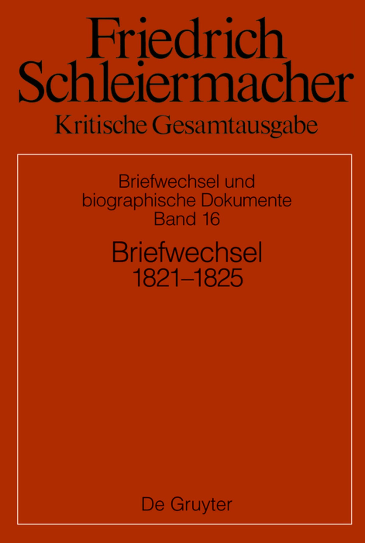 Cover image for Briefwechsel 1821–1824 ISBN 9783111363868