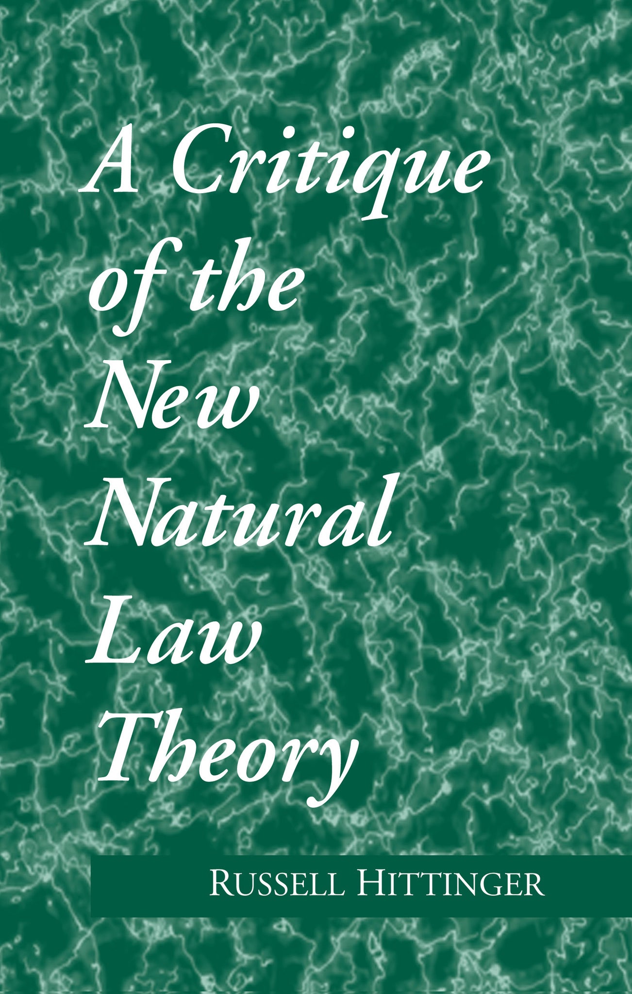 Cover image for A Critique of the New Natural Law Theory ISBN 9780268007751