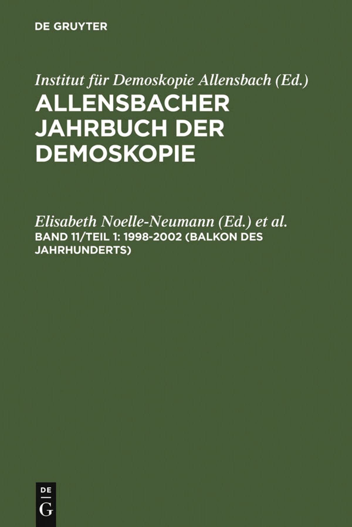 Cover image for 1998–2002 (Balkon des Jahrhunderts) ISBN 9783598207778