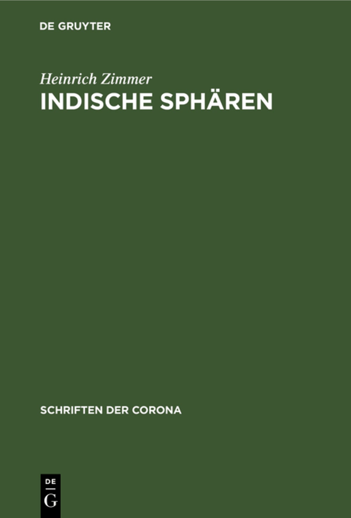Cover image for Indische Sphären ISBN 9783486766110
