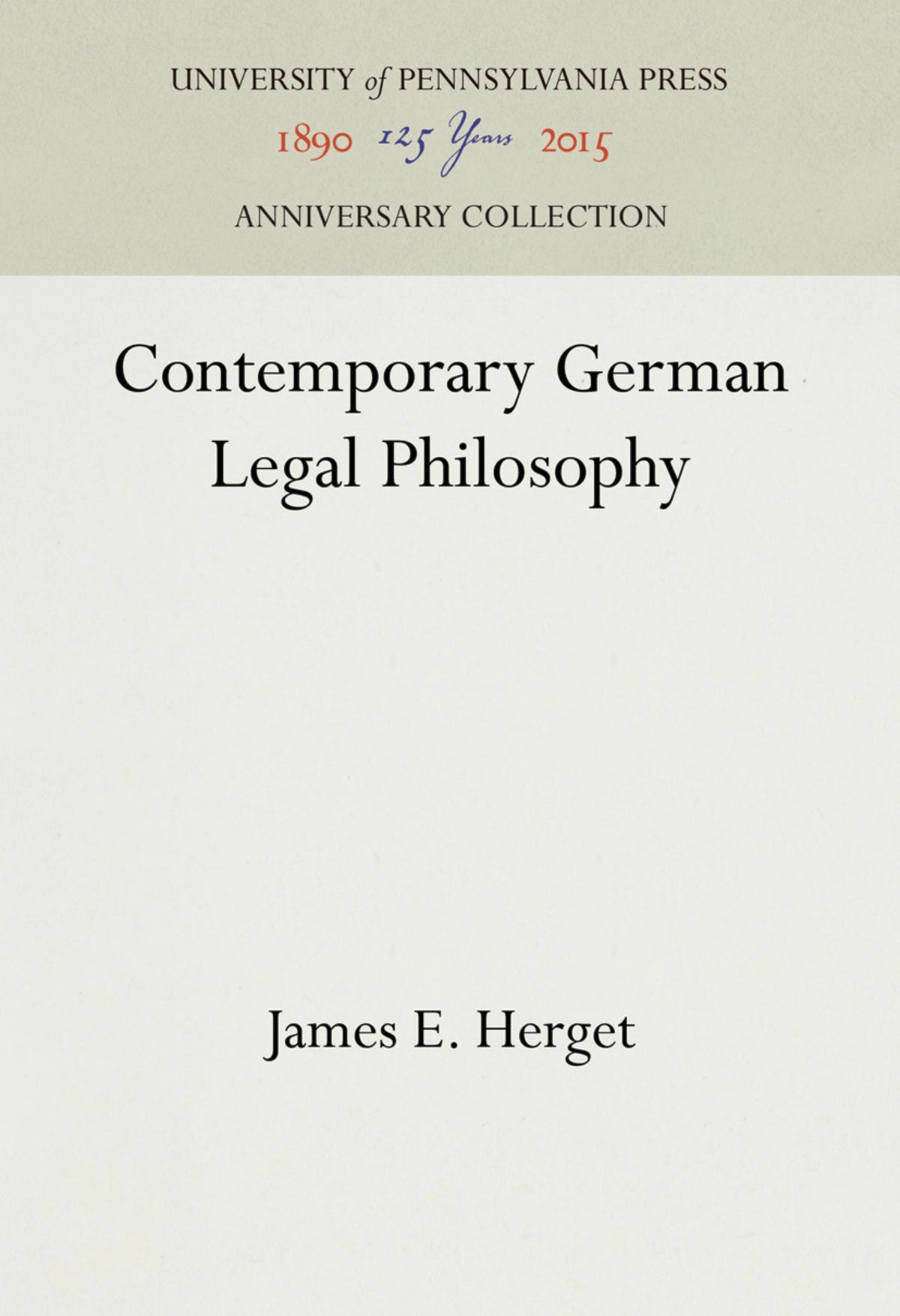 Cover image for Contemporary German Legal Philosophy ISBN 9781512802580