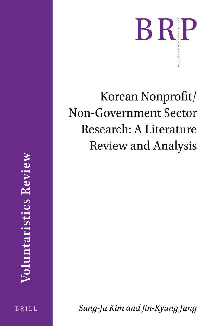 Cover image for Korean Nonprofit/Non-Government Sector Research ISBN 9789004434240