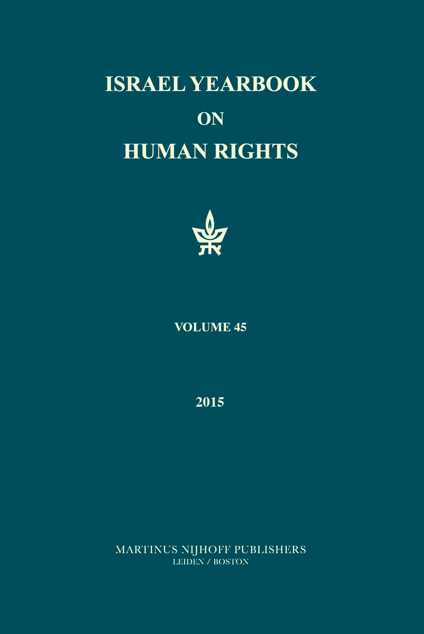 Cover image for Israel Yearbook on Human Rights, Volume 45 (2015) ISBN 9789004308039