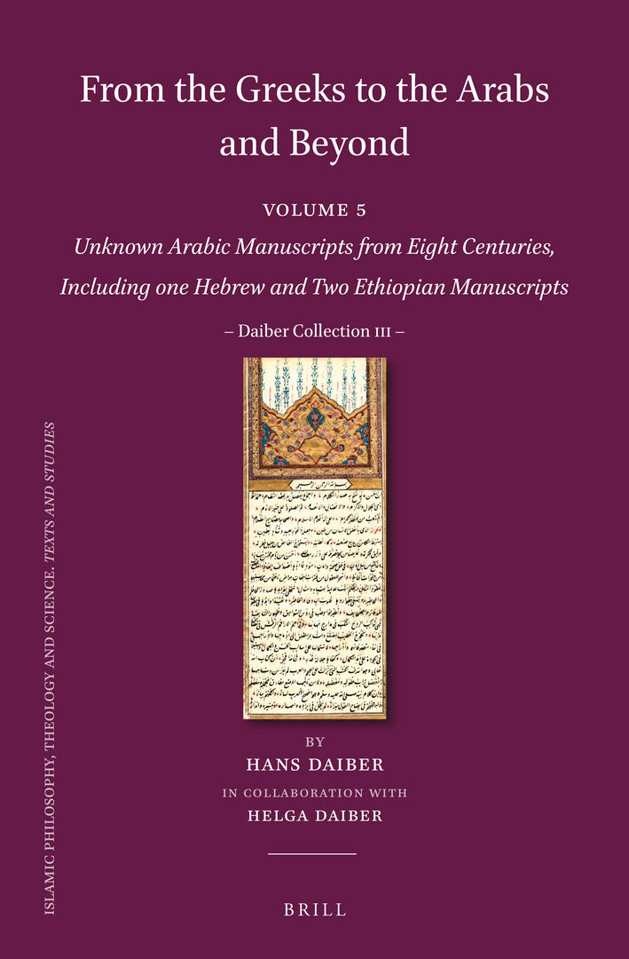 Cover image for From the Greeks to the Arabs and Beyond ISBN 9789004442474