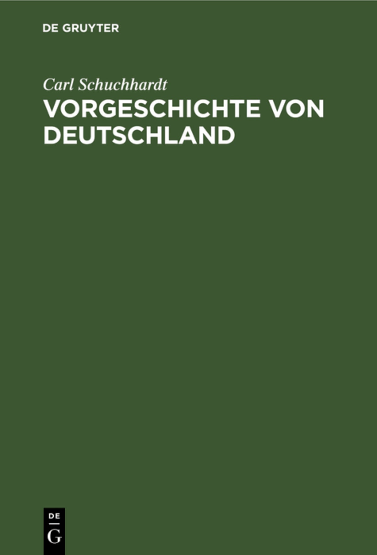 Cover image for Vorgeschichte von Deutschland ISBN 9783486772418