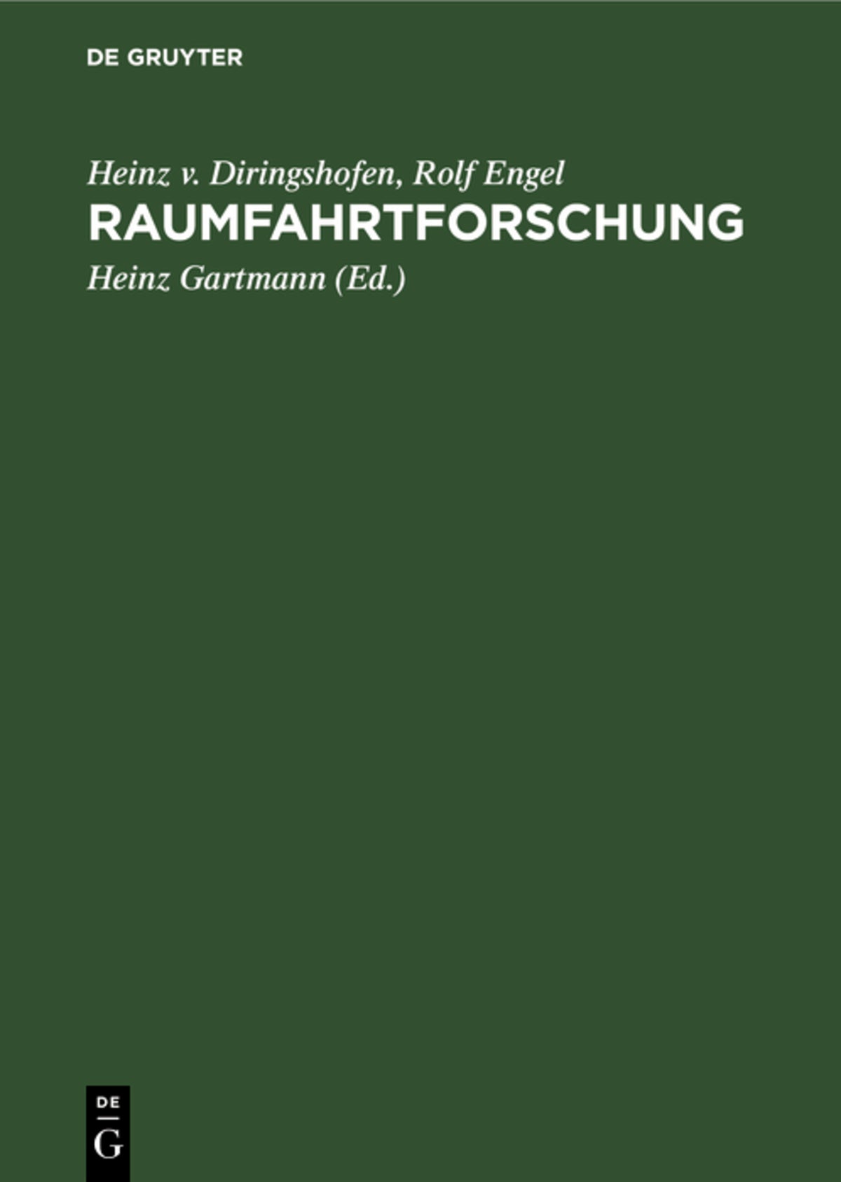 Cover image for Raumfahrtforschung ISBN 9783486778748