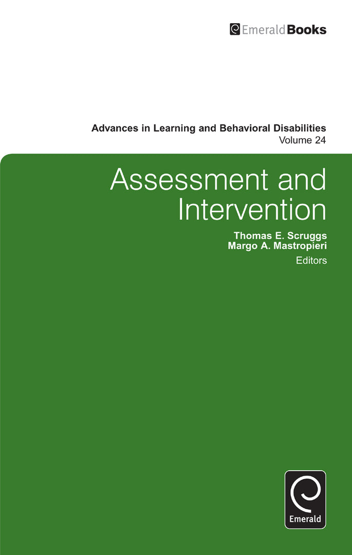 Cover image for Assessment and Intervention ISBN 9780857248299