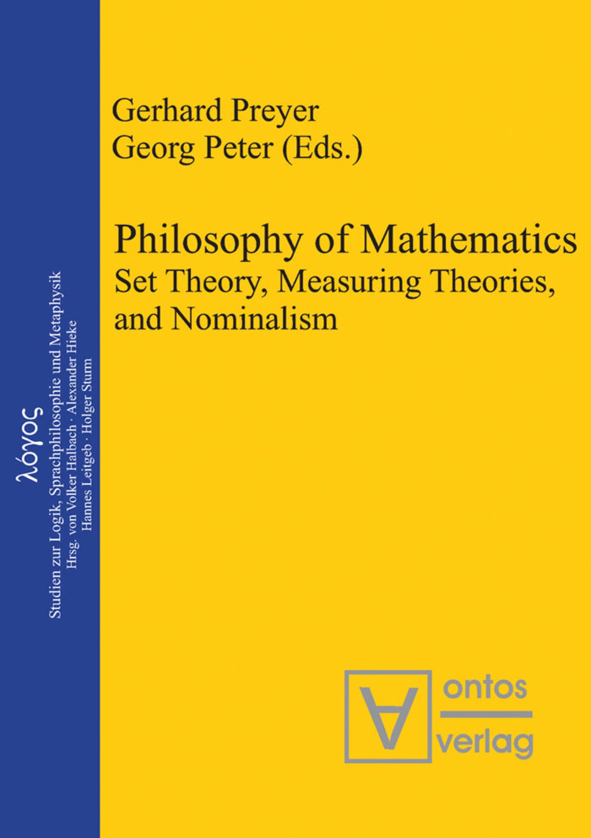 Cover image for Philosophy of Mathematics ISBN 9783110323092