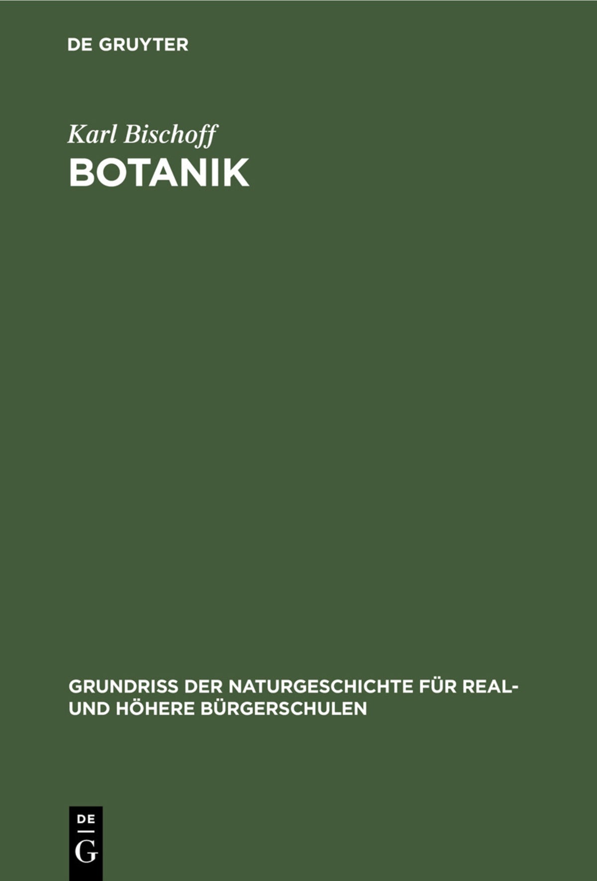 Cover image for Botanik ISBN 9783111080260