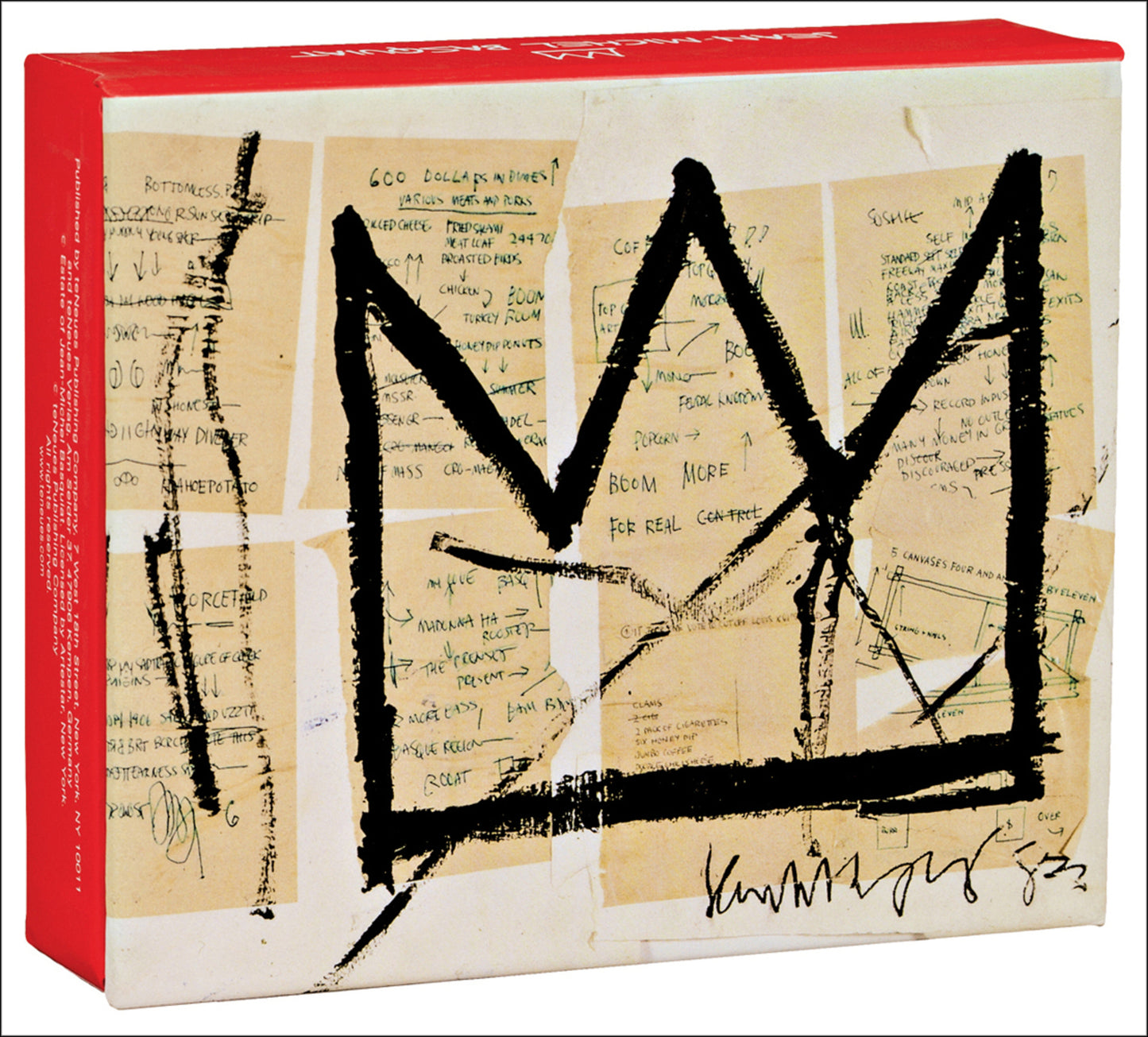 teNeues - QuickNotes: Jean-Michel Basquiat Crown Untitled, Notecards with Box, Blank Inside, 20 Full Color Notecards with 20 Classic White Envelopes, Gift Box, Magnetic Closure