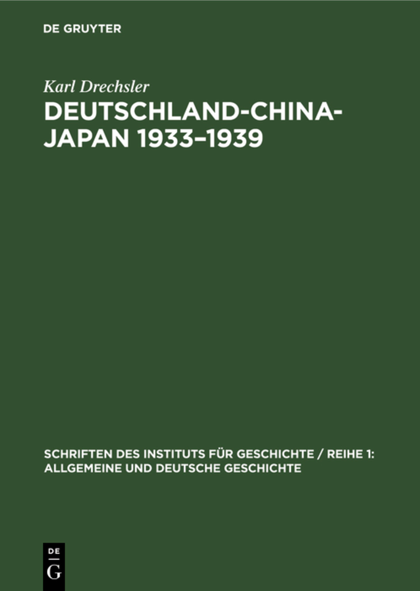 Deutschland-China-Japan 1933–1939