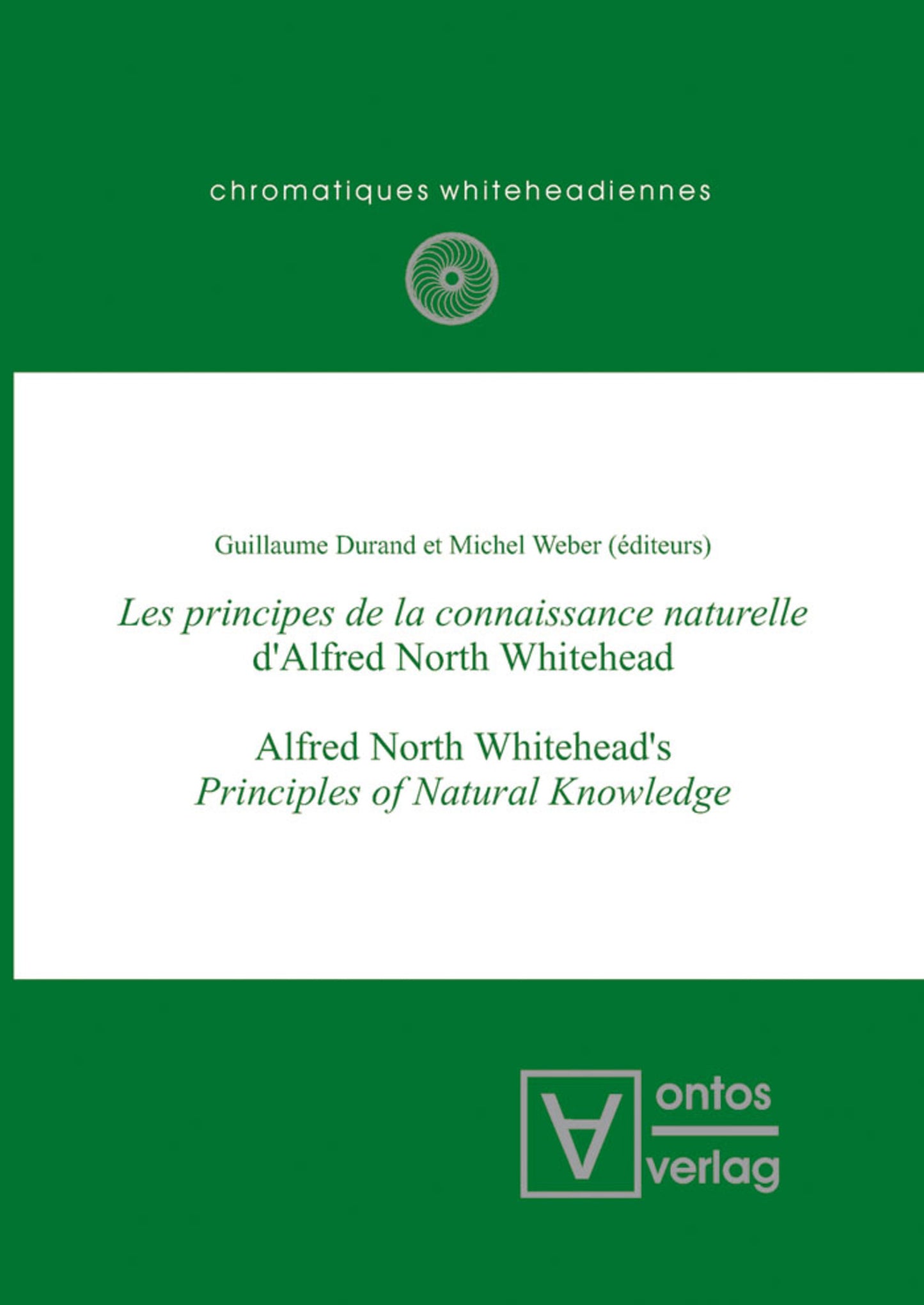 Les principes de la connaissance naturelle d'Alfred North Whitehead