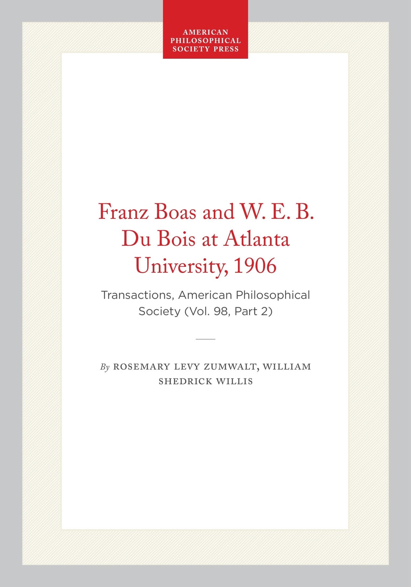 Franz Boas and W. E. B. Du Bois at Atlanta University, 1906