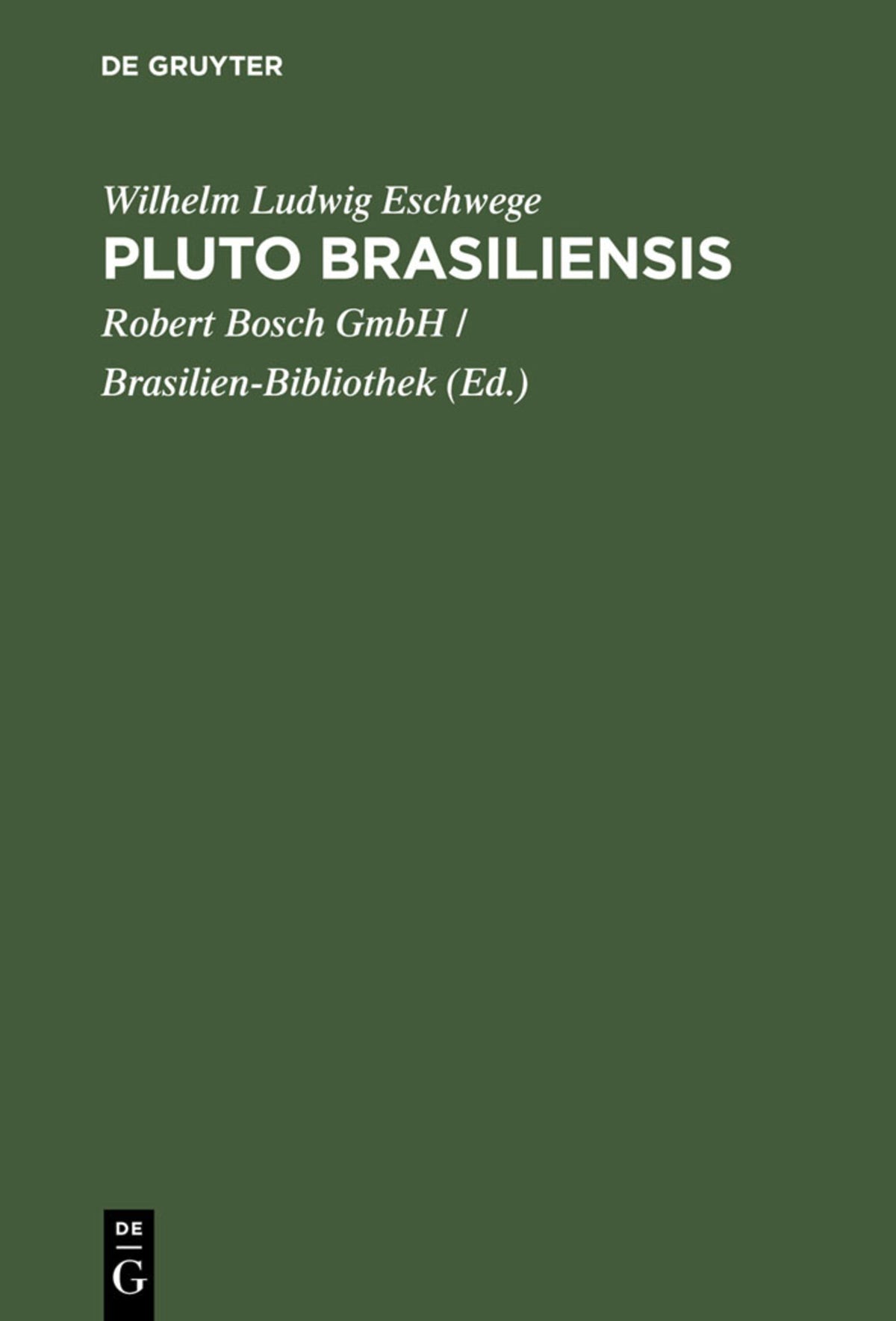 Cover image for Pluto Brasiliensis ISBN 9783111088051