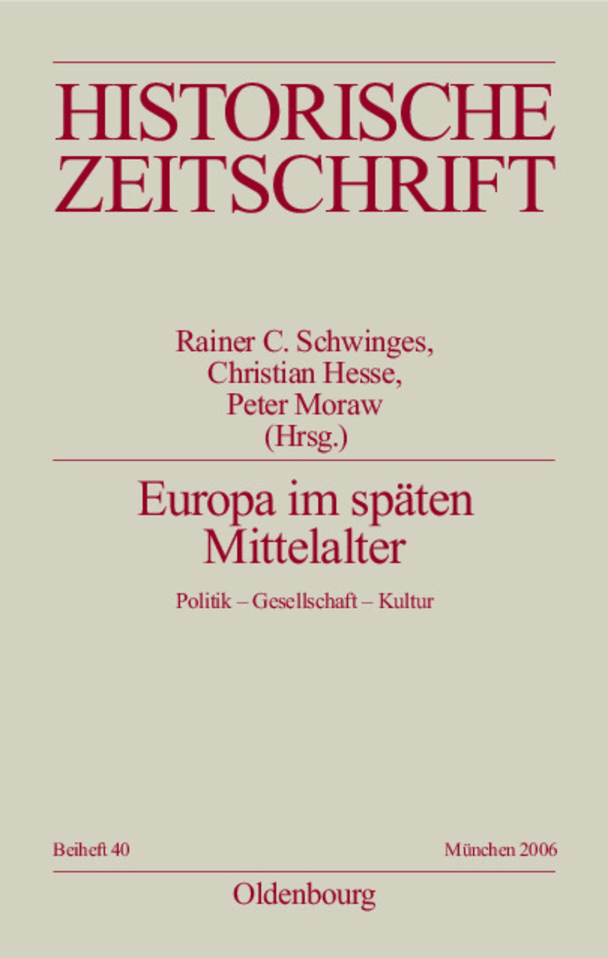 Cover image for Europa im späten Mittelalter ISBN 9783486644401
