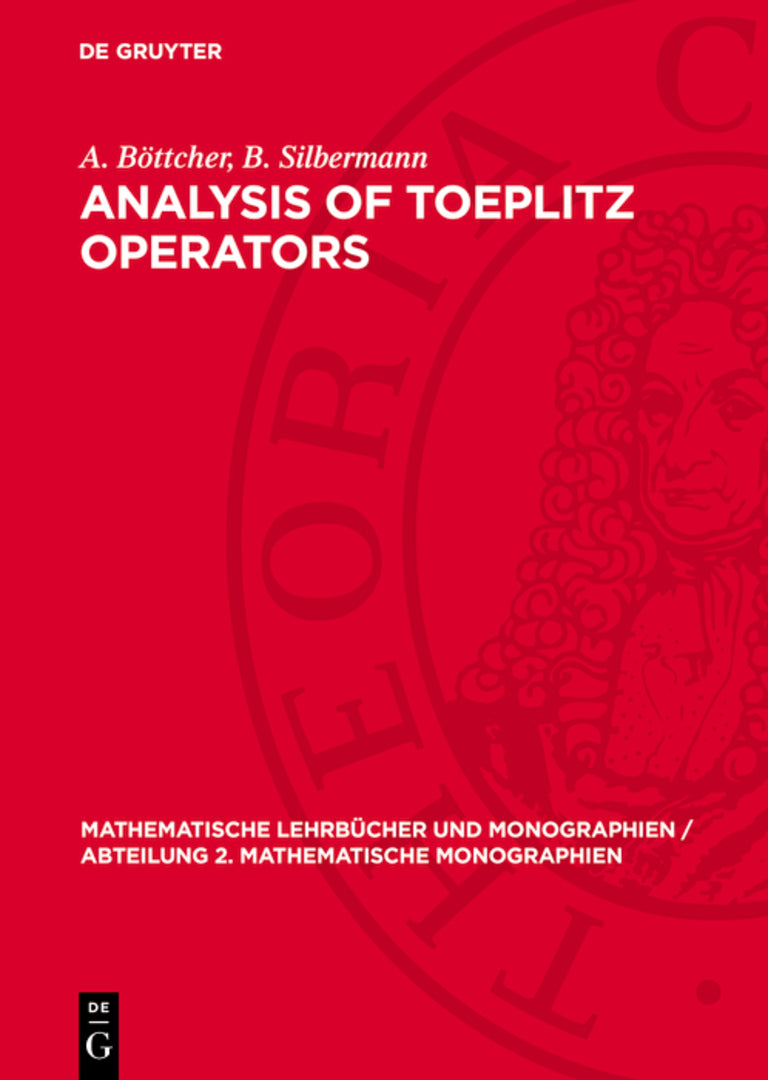 Cover image for Analysis of Toeplitz Operators ISBN 9783112707180