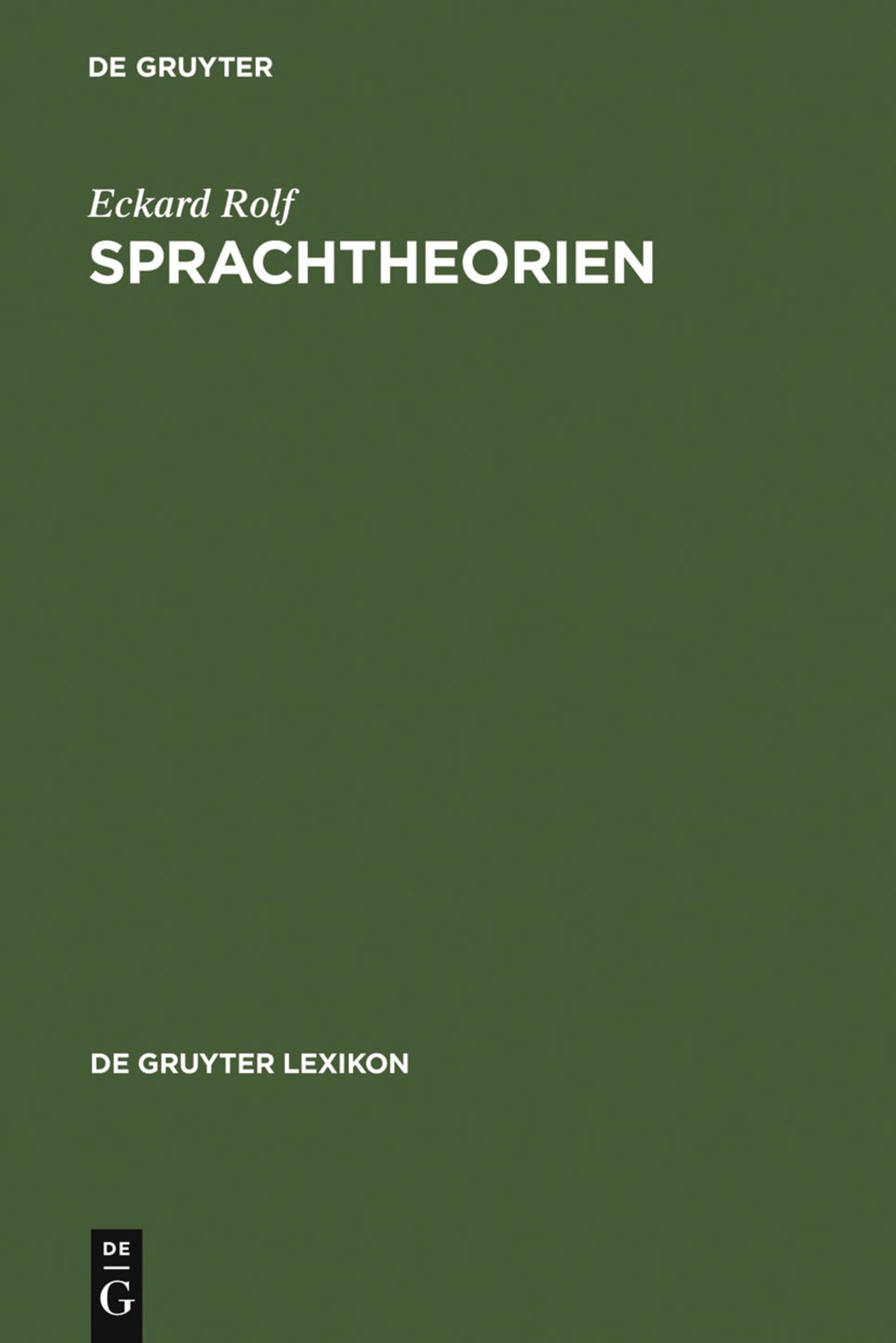 Cover image for Sprachtheorien ISBN 9783110205497