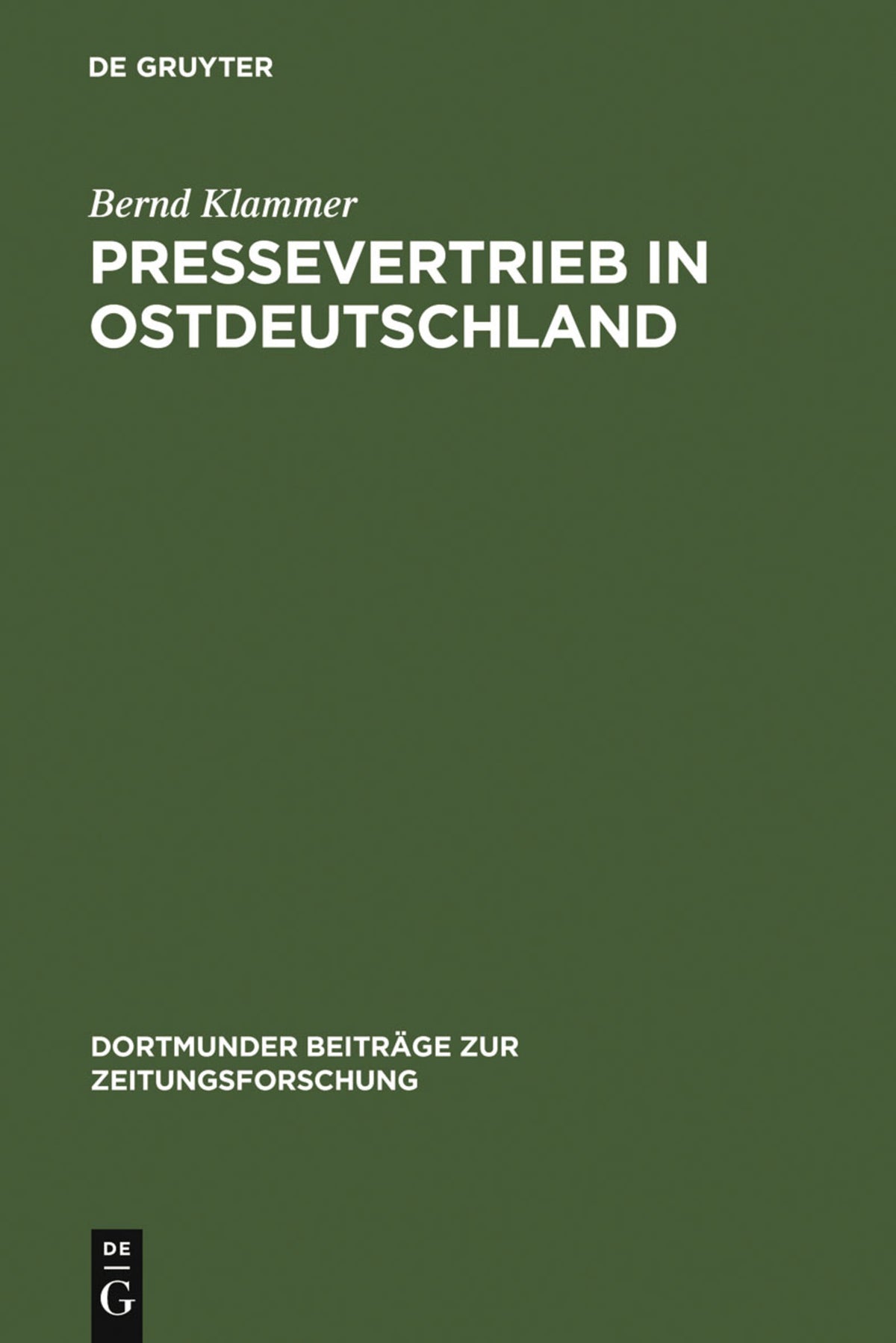 Cover image for Pressevertrieb in Ostdeutschland ISBN 9783598213199