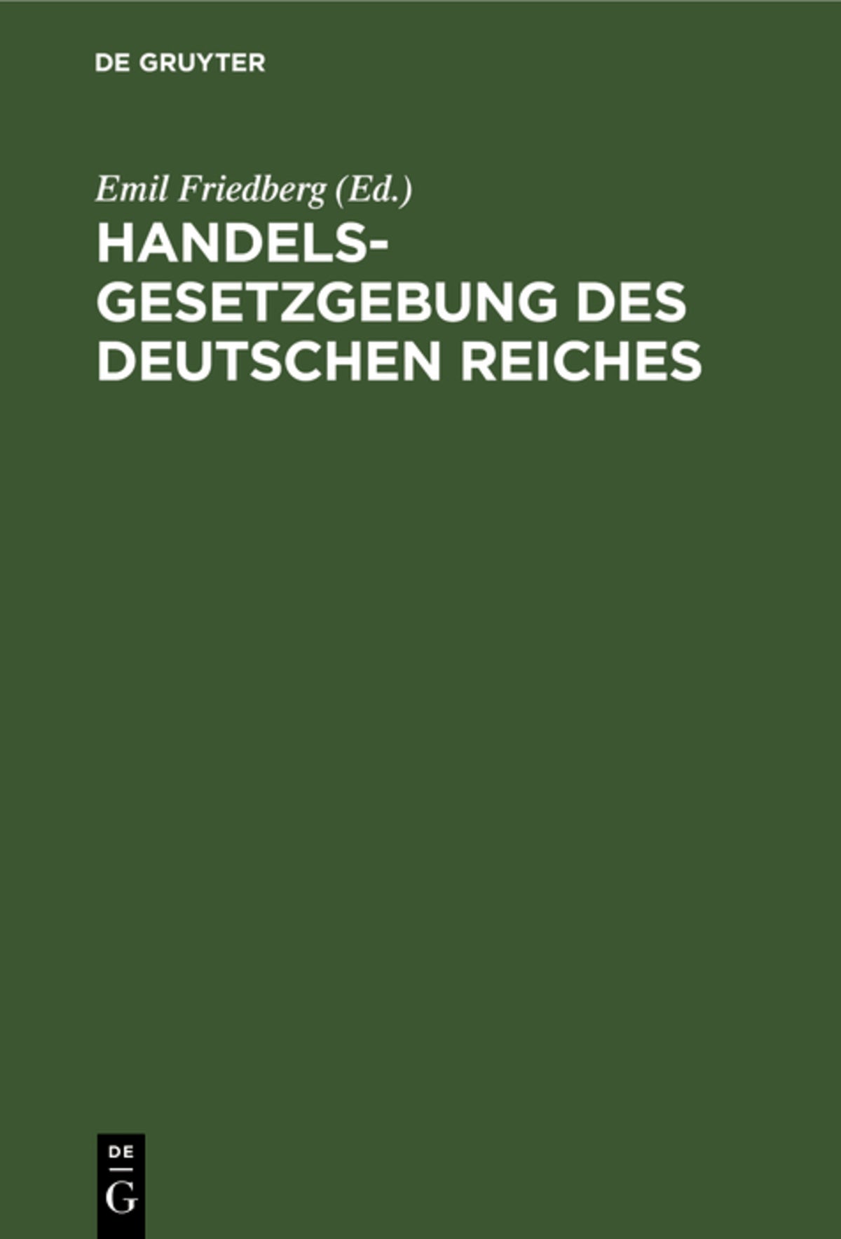 Handelsgesetzgebung des Deutschen Reiches