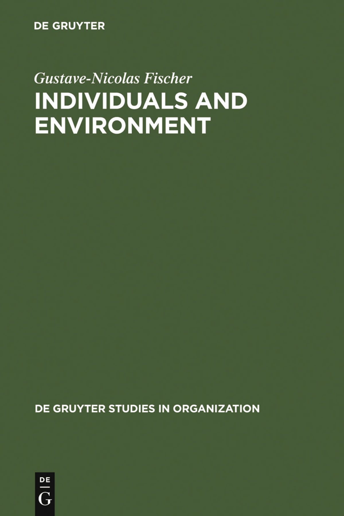 Cover image for Individuals and Environment ISBN 9783110135770