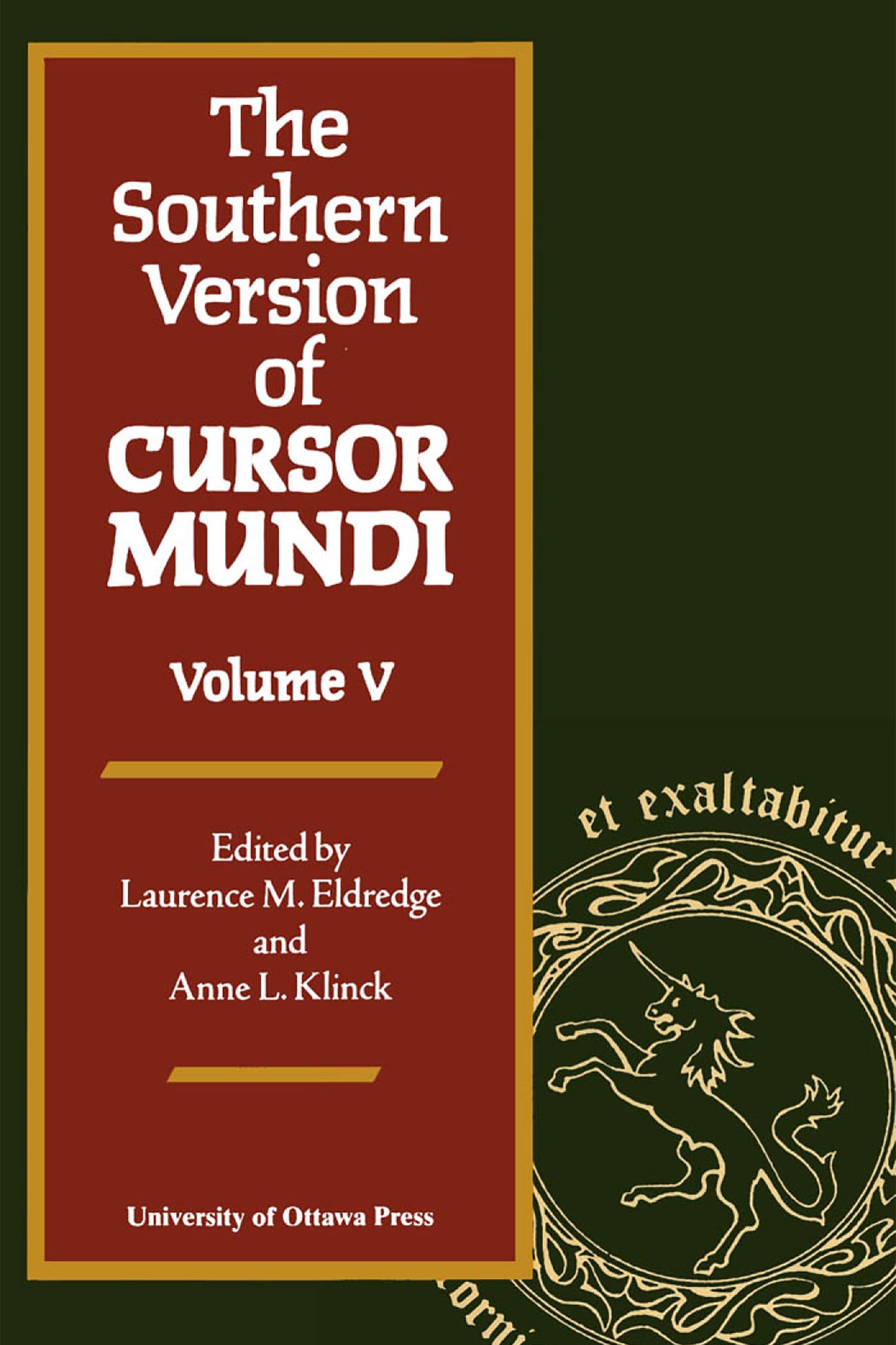 Cover image for The Southern Version of Cursor Mundi, Vol. V ISBN 9780776605043