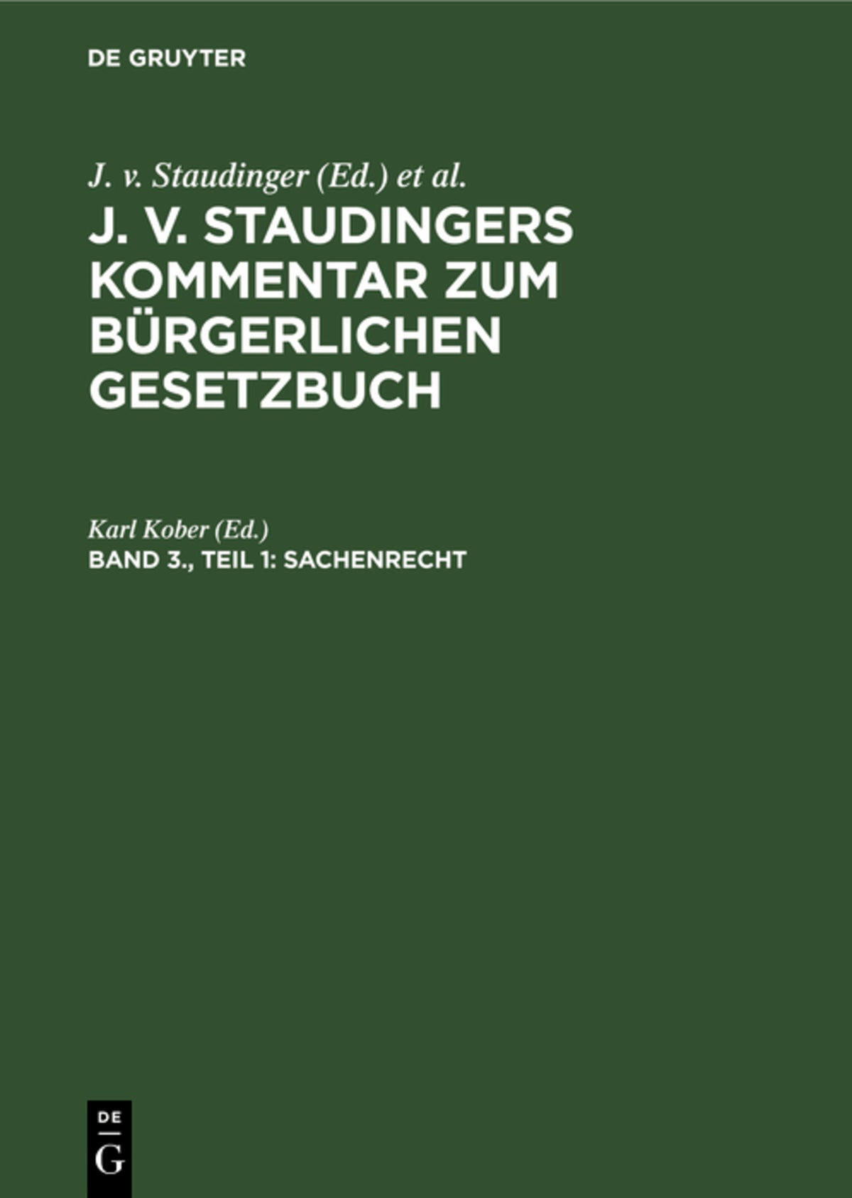 Cover image for Sachenrecht ISBN 9783112359075