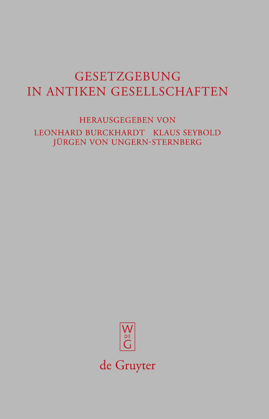 Gesetzgebung in antiken Gesellschaften