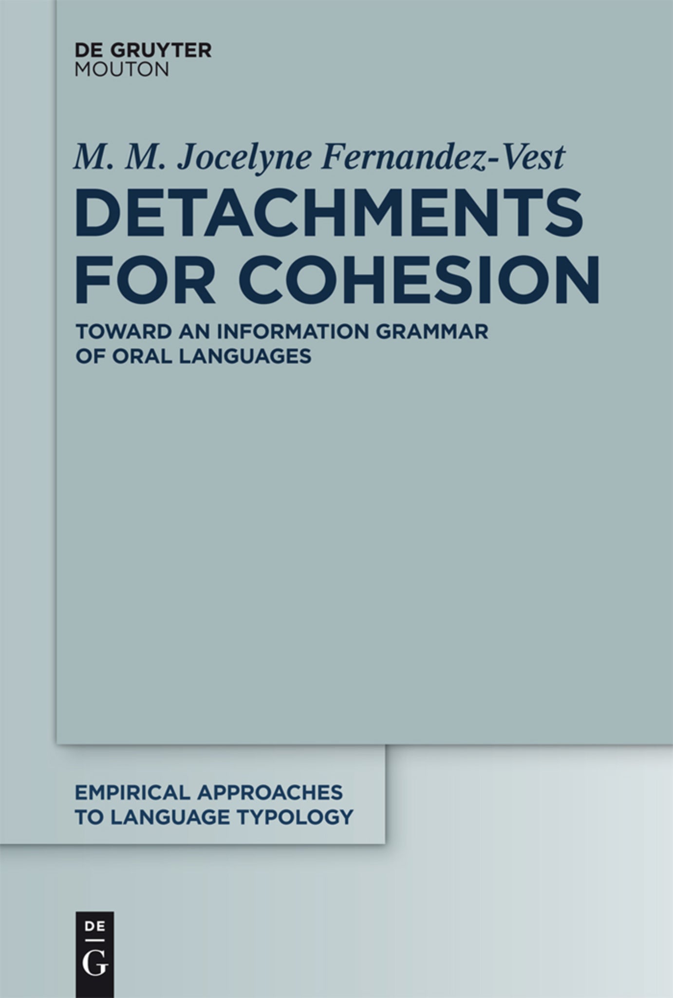 Cover image for Detachments for Cohesion ISBN 9783110349245
