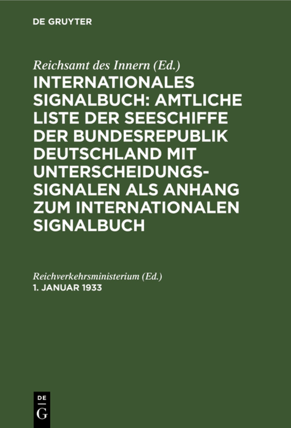 1. Januar 1933