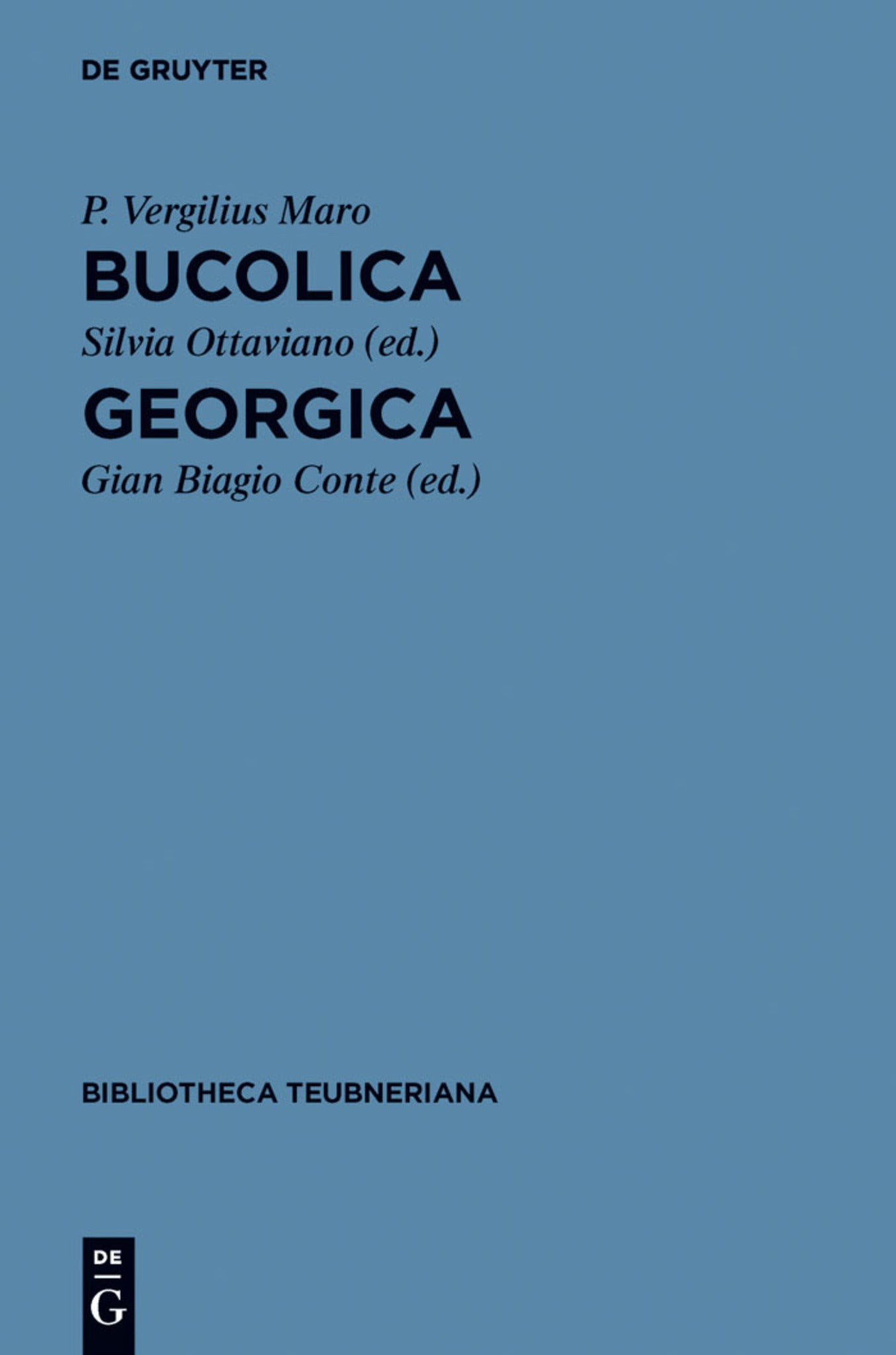 Cover image for Bucolica et Georgica ISBN 9783110196085