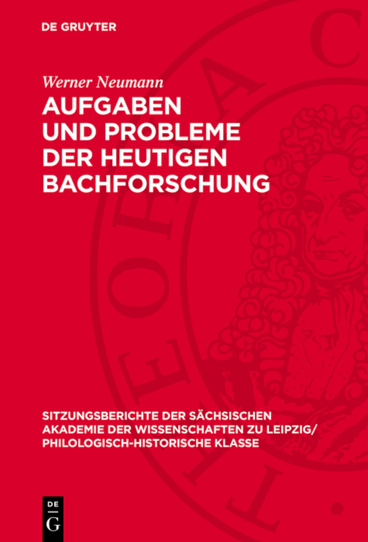Cover image for Aufgaben und Probleme der heutigen Bachforschung ISBN 9783112712443
