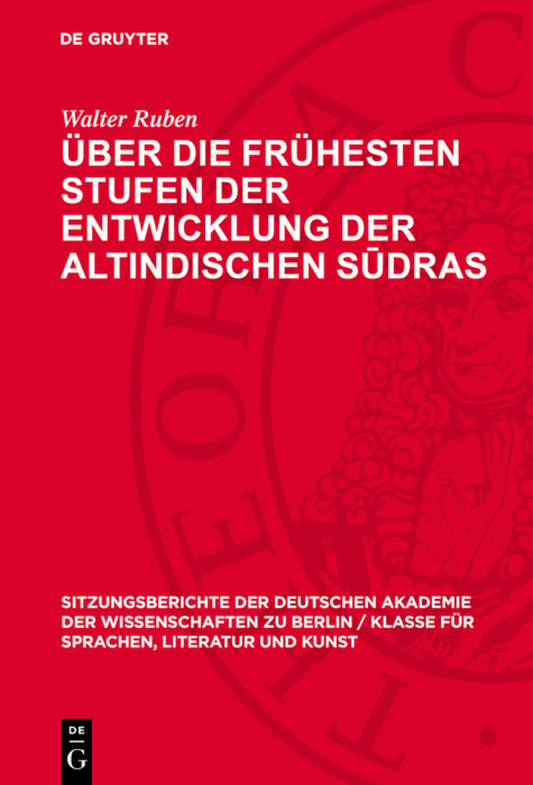Über die frühesten Stufen der Entwicklung der altindischen Sūdras