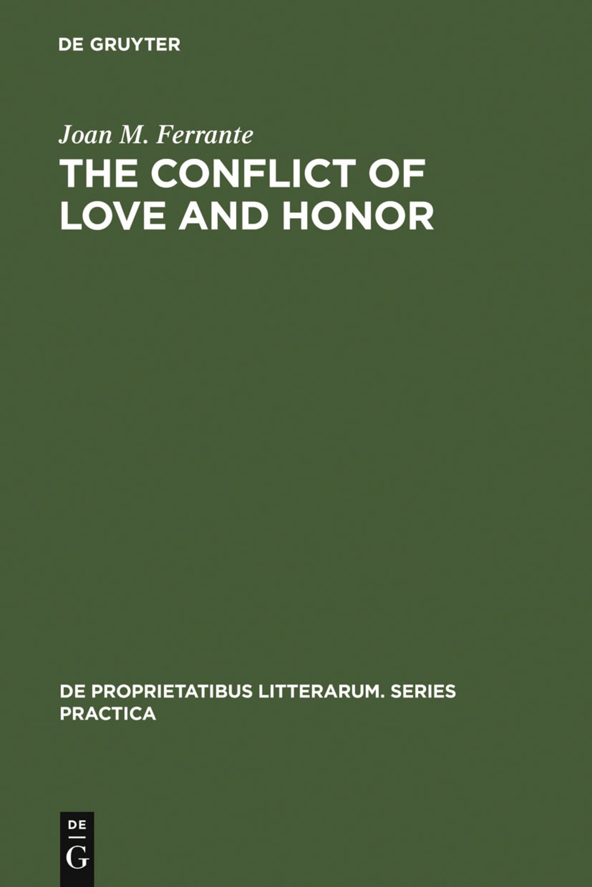 Cover image for The conflict of love and honor ISBN 9783110991710