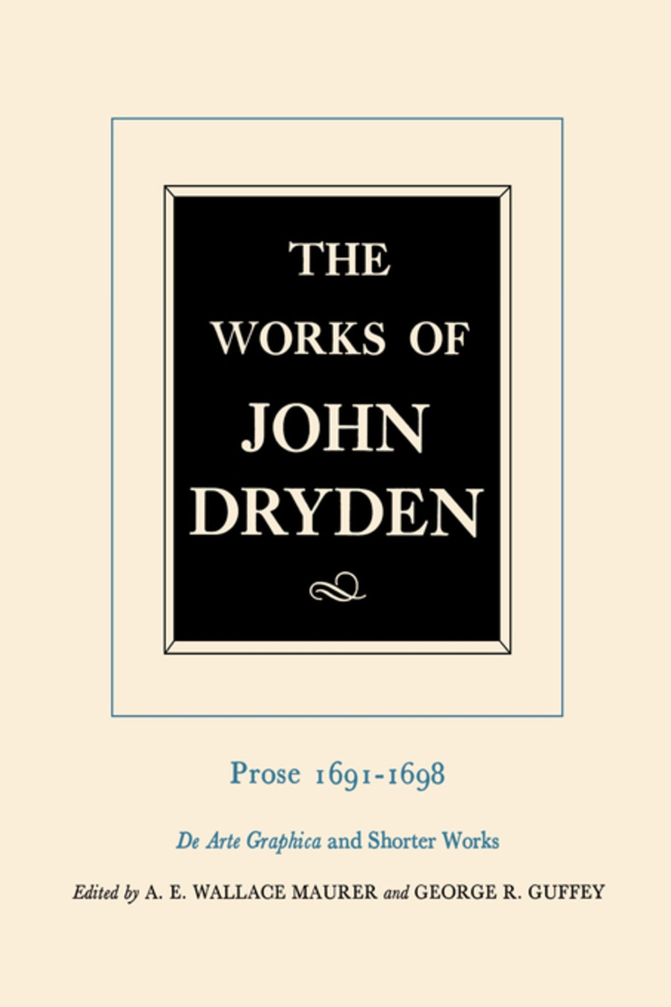 Cover image for The Works of John Dryden, Volume XX ISBN 9780520905337