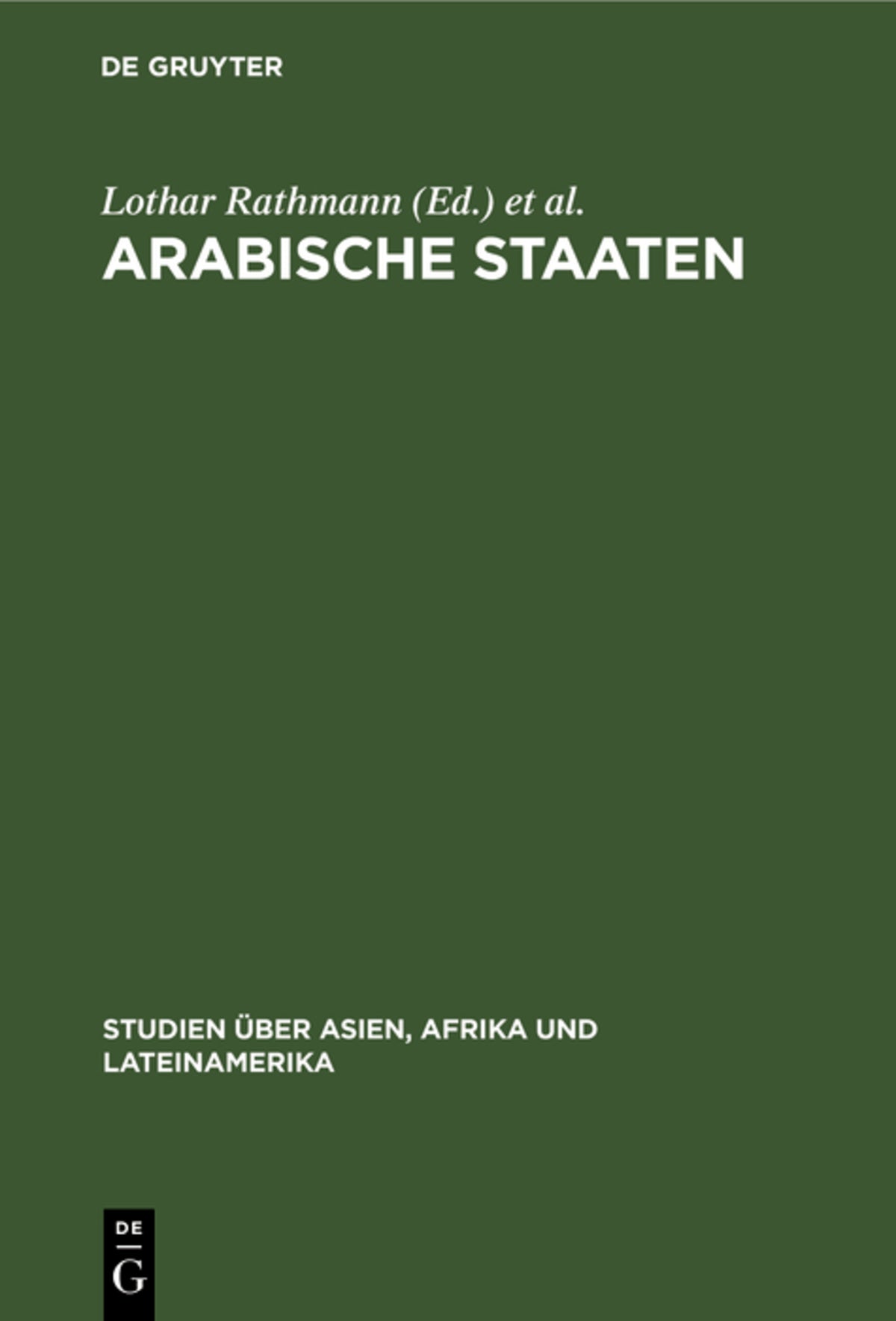 Cover image for Arabische Staaten ISBN 9783112472538