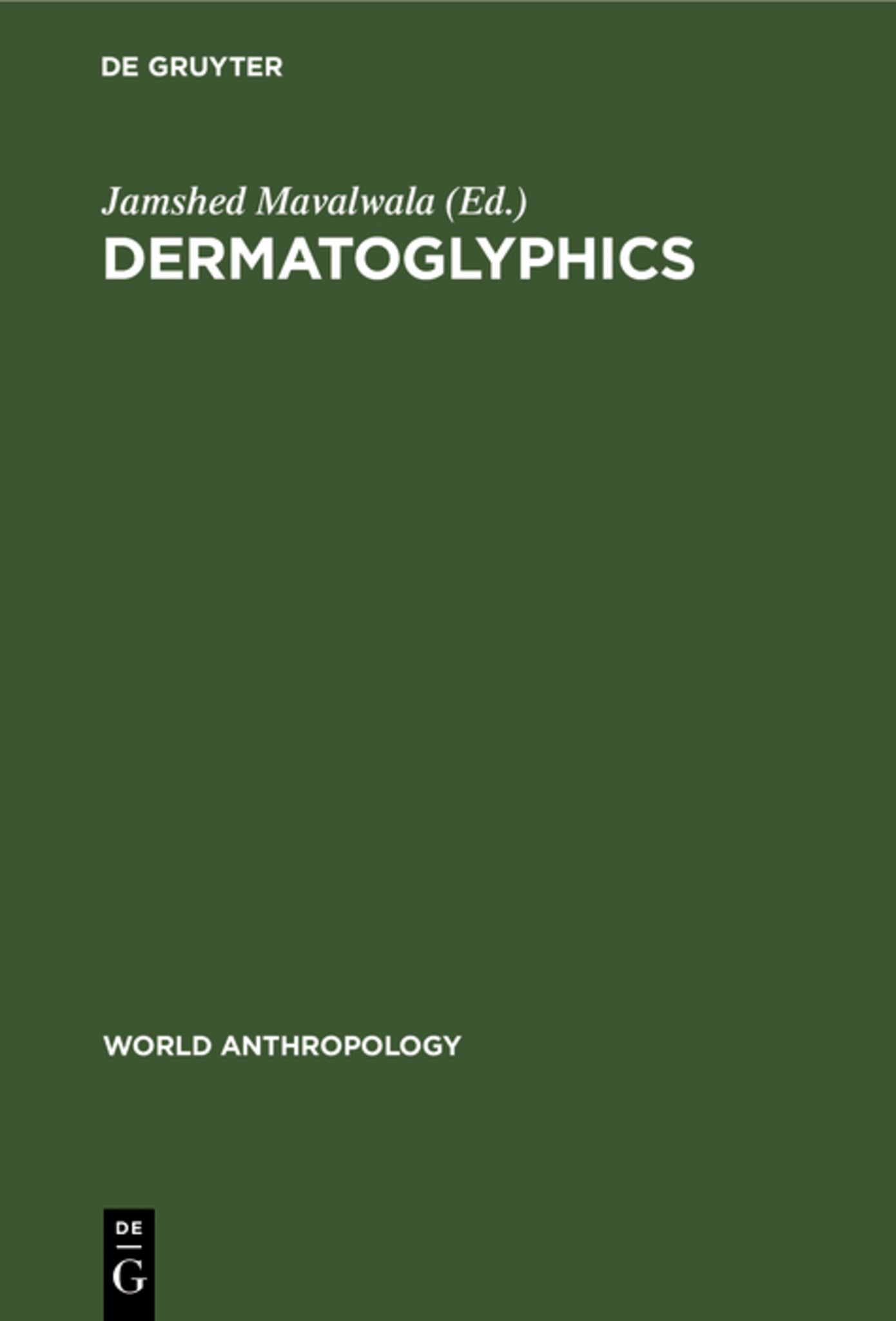 Cover image for Dermatoglyphics ISBN 9783112418192