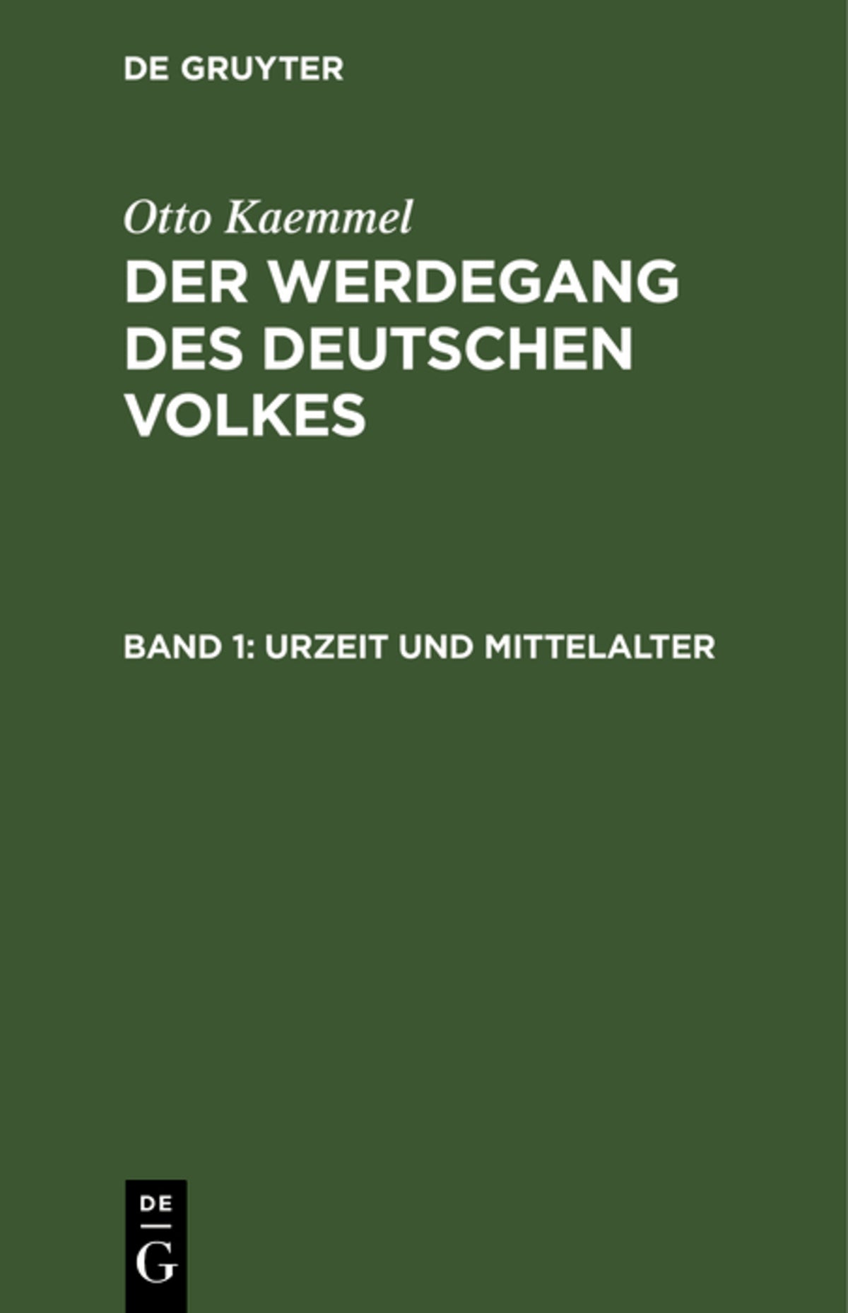 Cover image for Urzeit und Mittelalter ISBN 9783112387030