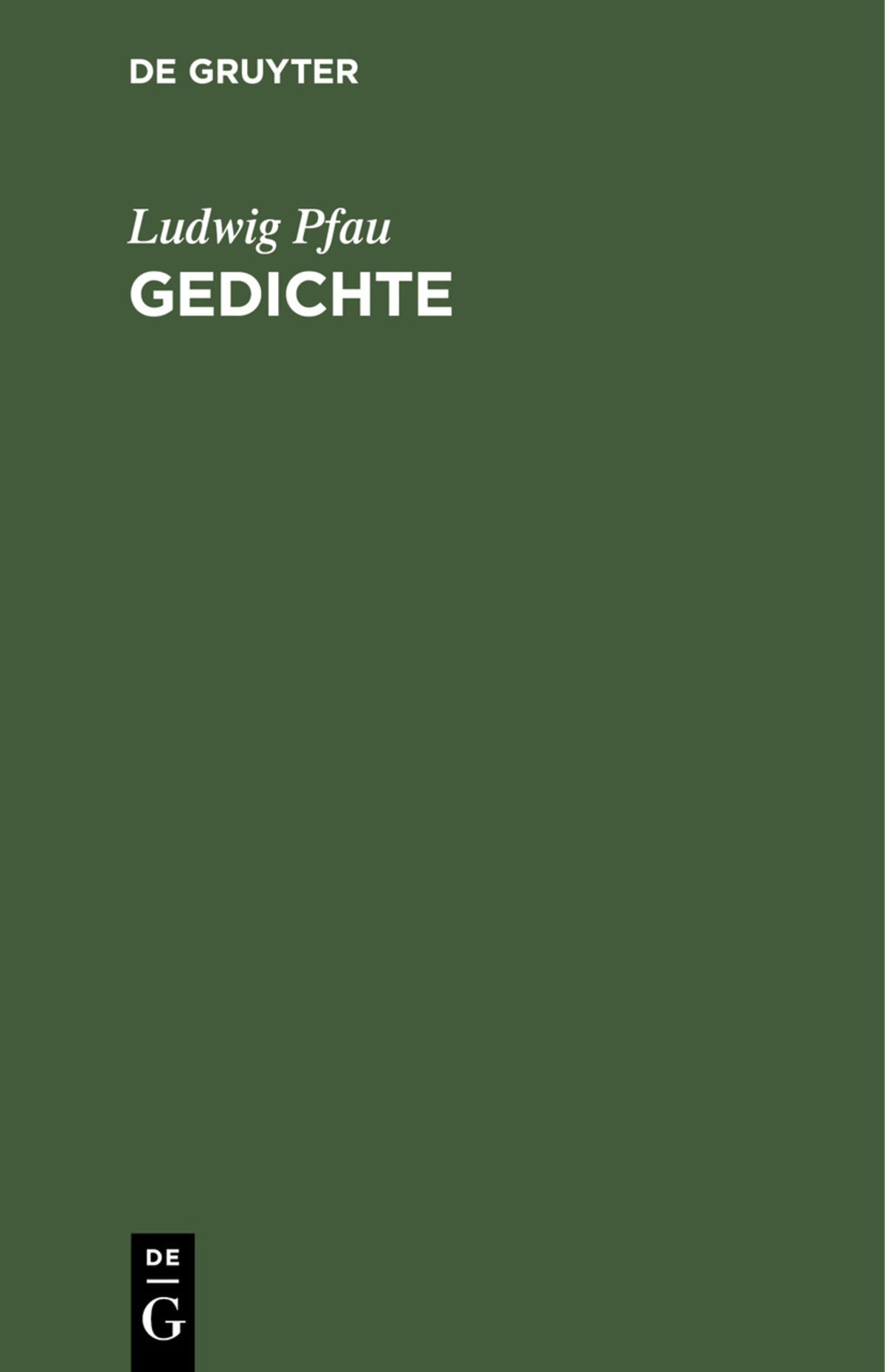 Cover image for Gedichte ISBN 9783112443675