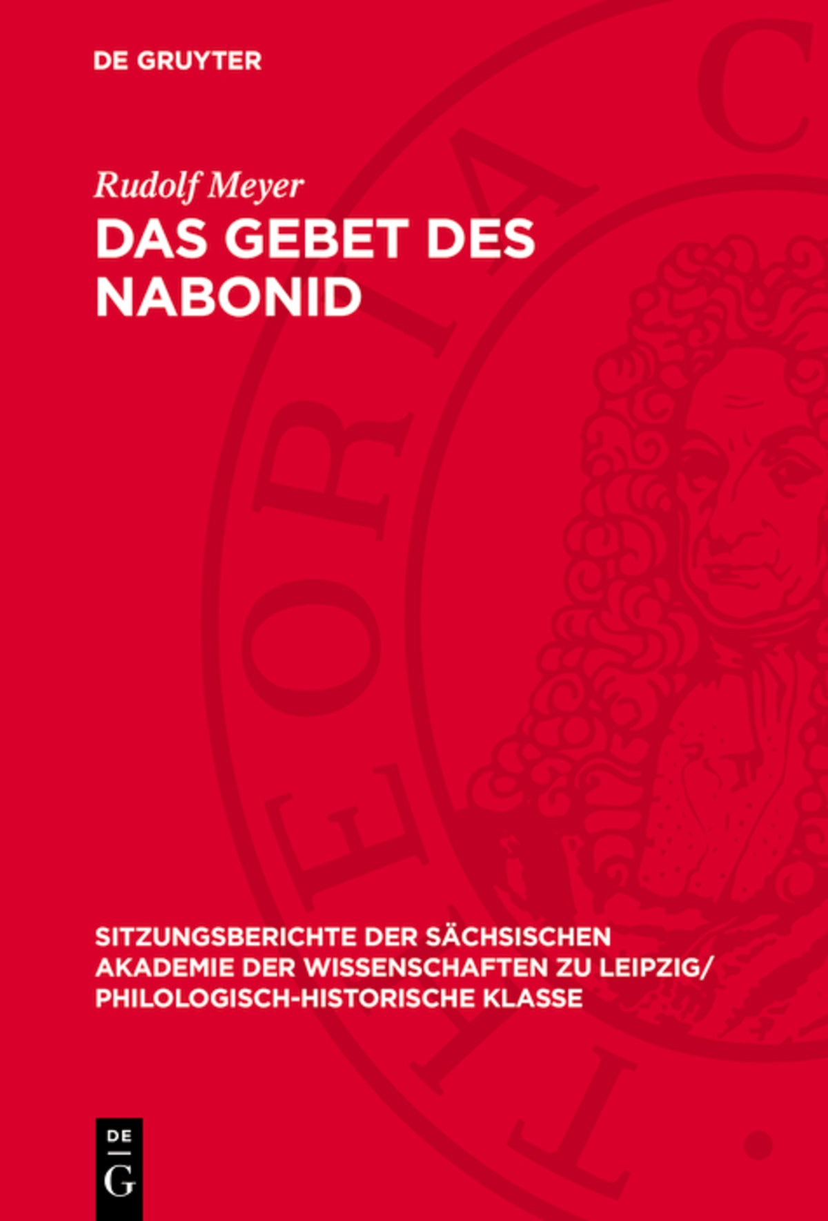 Cover image for Das Gebet des Nabonid ISBN 9783112701287