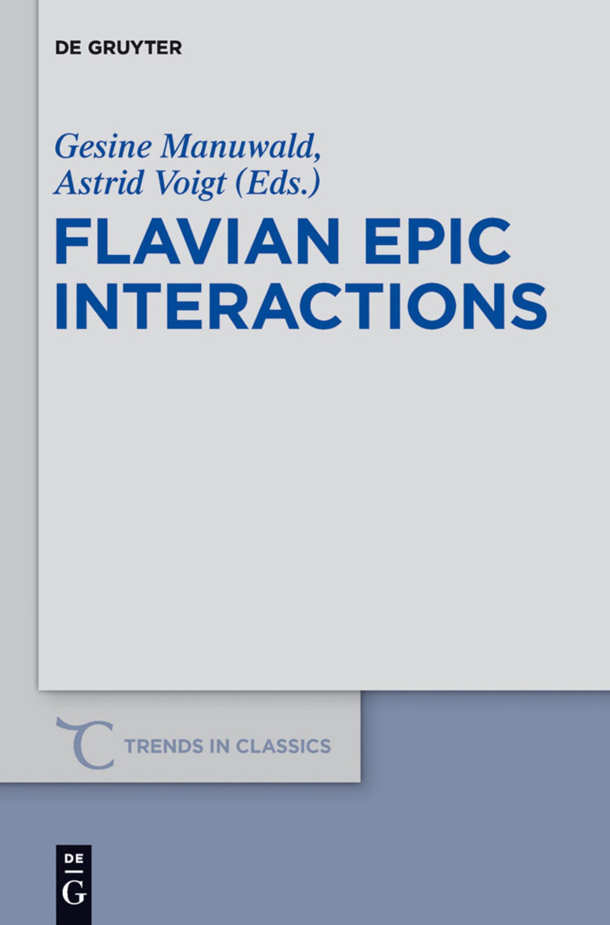 Cover image for Flavian Epic Interactions ISBN 9783110314274