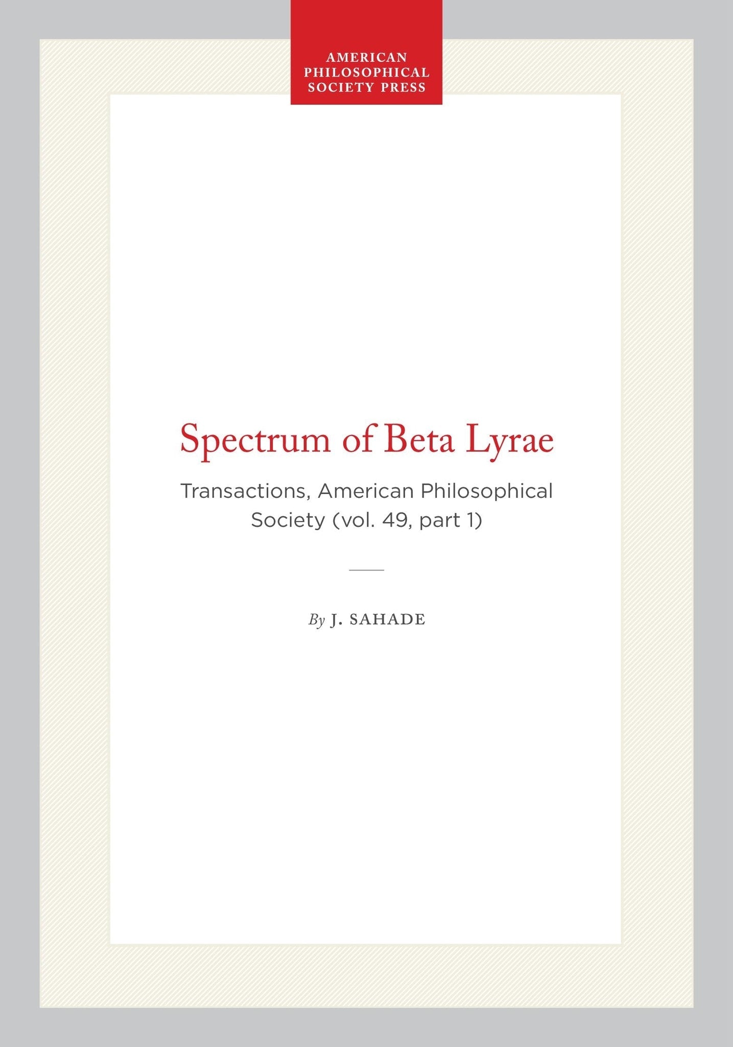 Spectrum of Beta Lyrae