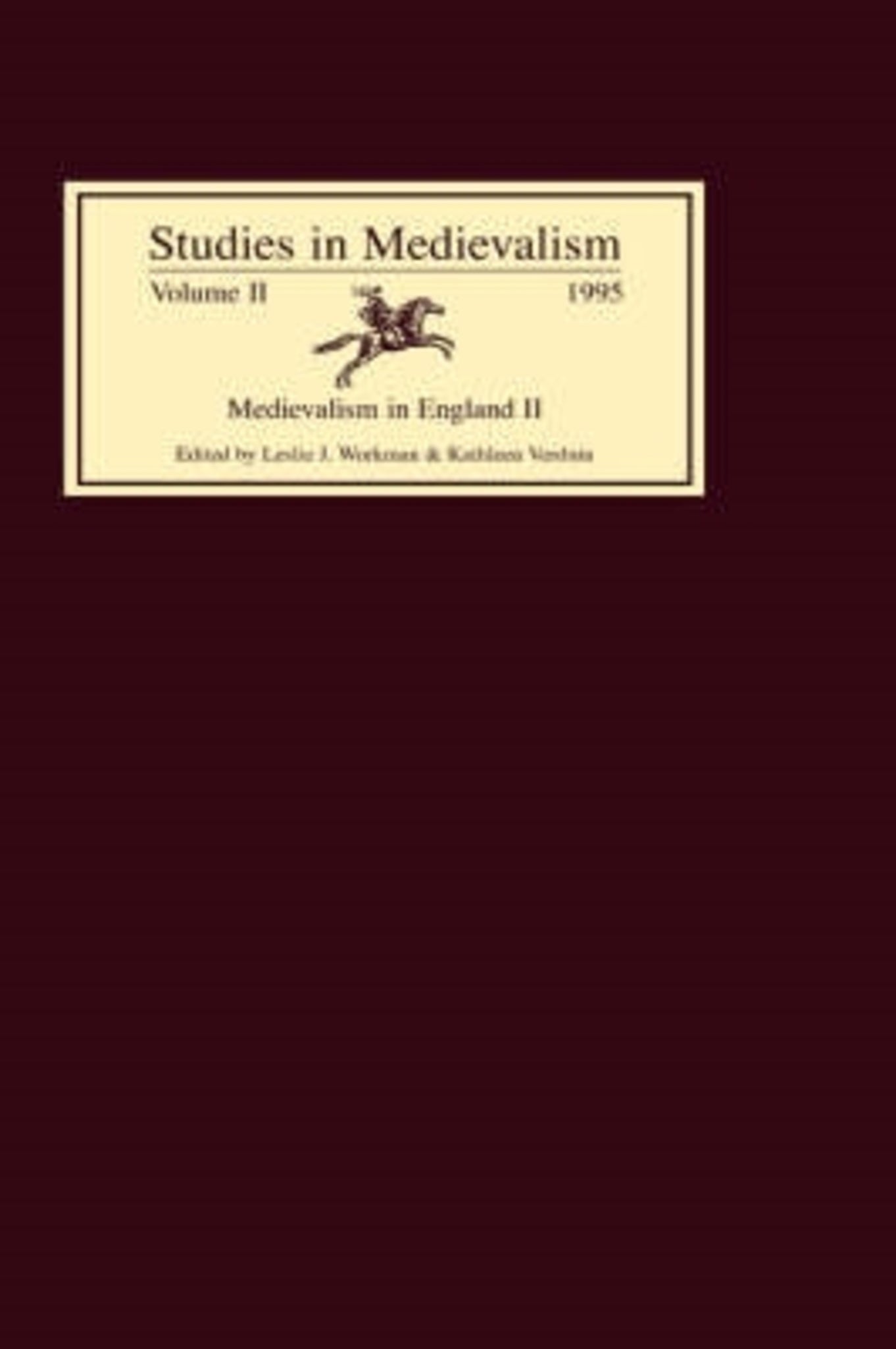 Cover image for Studies in Medievalism VII ISBN 9780859914871