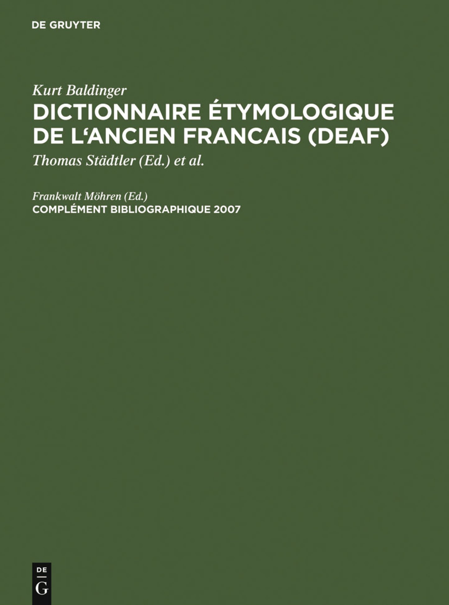 Complément bibliographique 2007